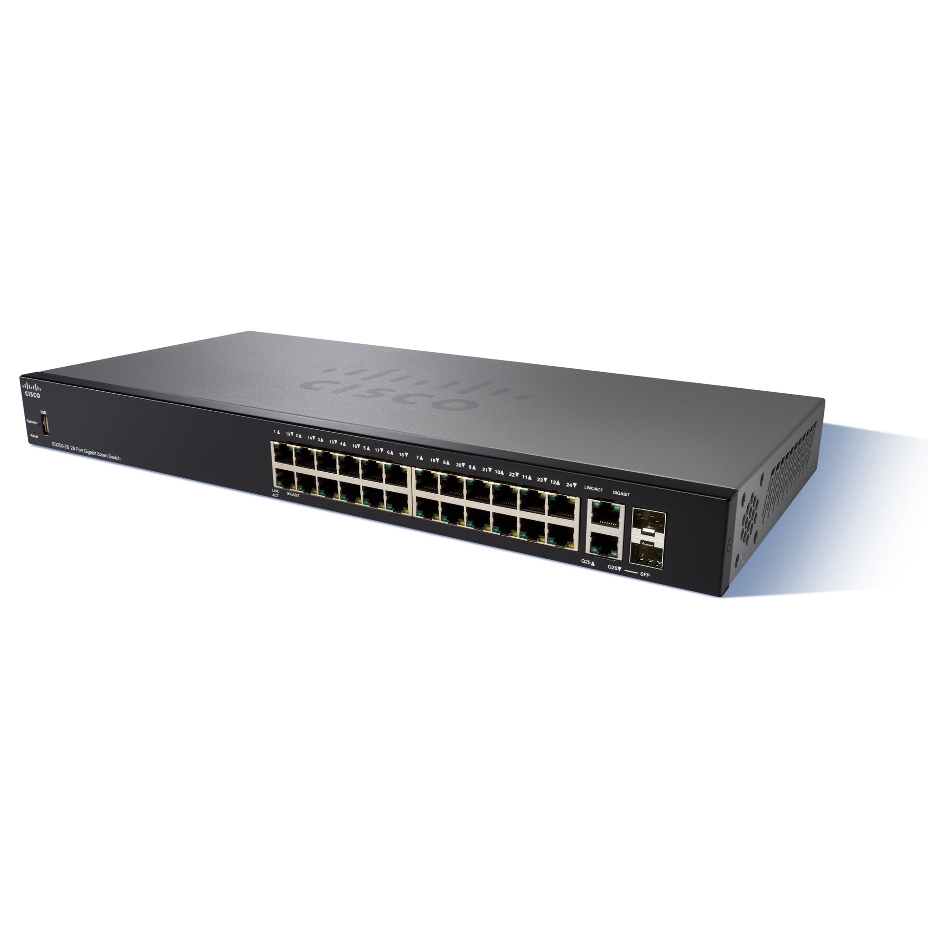 Cisco SG250-26HP 26-Port Gigabit PoE Smart Switch (SG250-26HP-K9-NA)