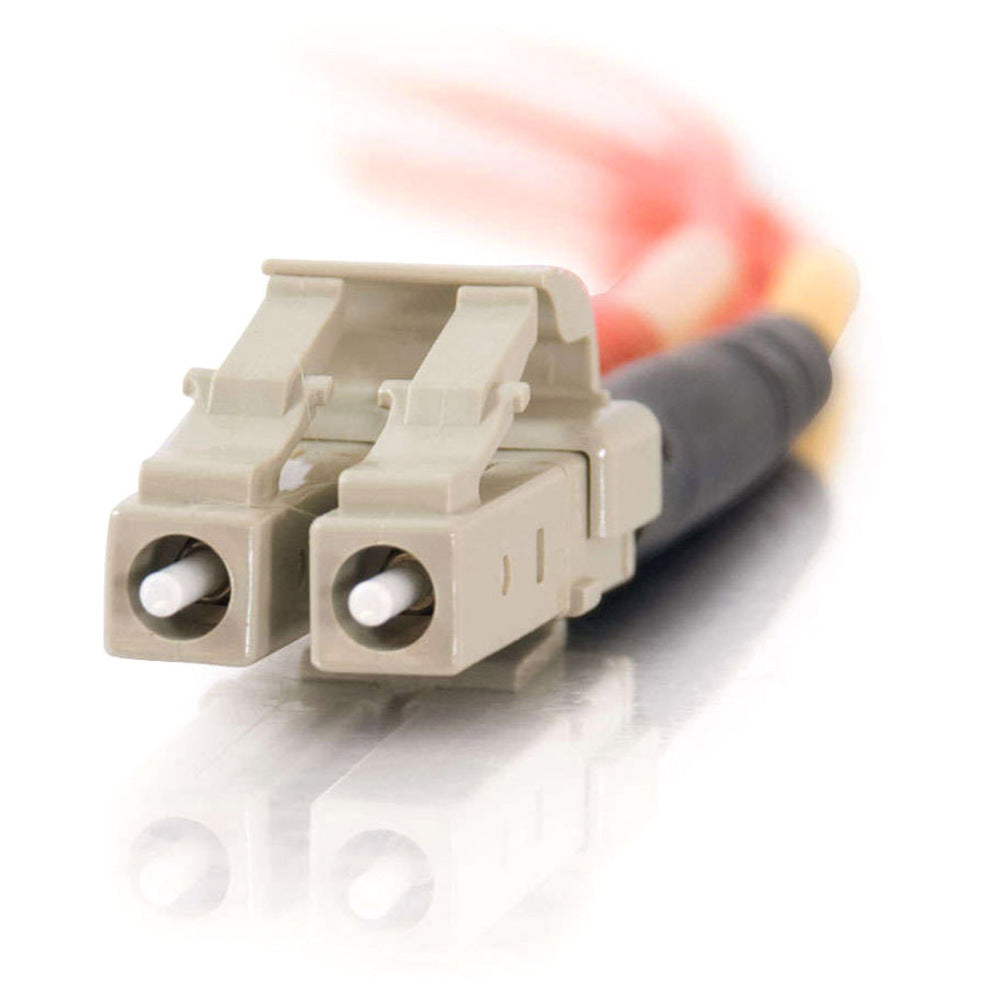 Macro shot of LC connector showing dual ports and ceramic ferrules-alternate-image4