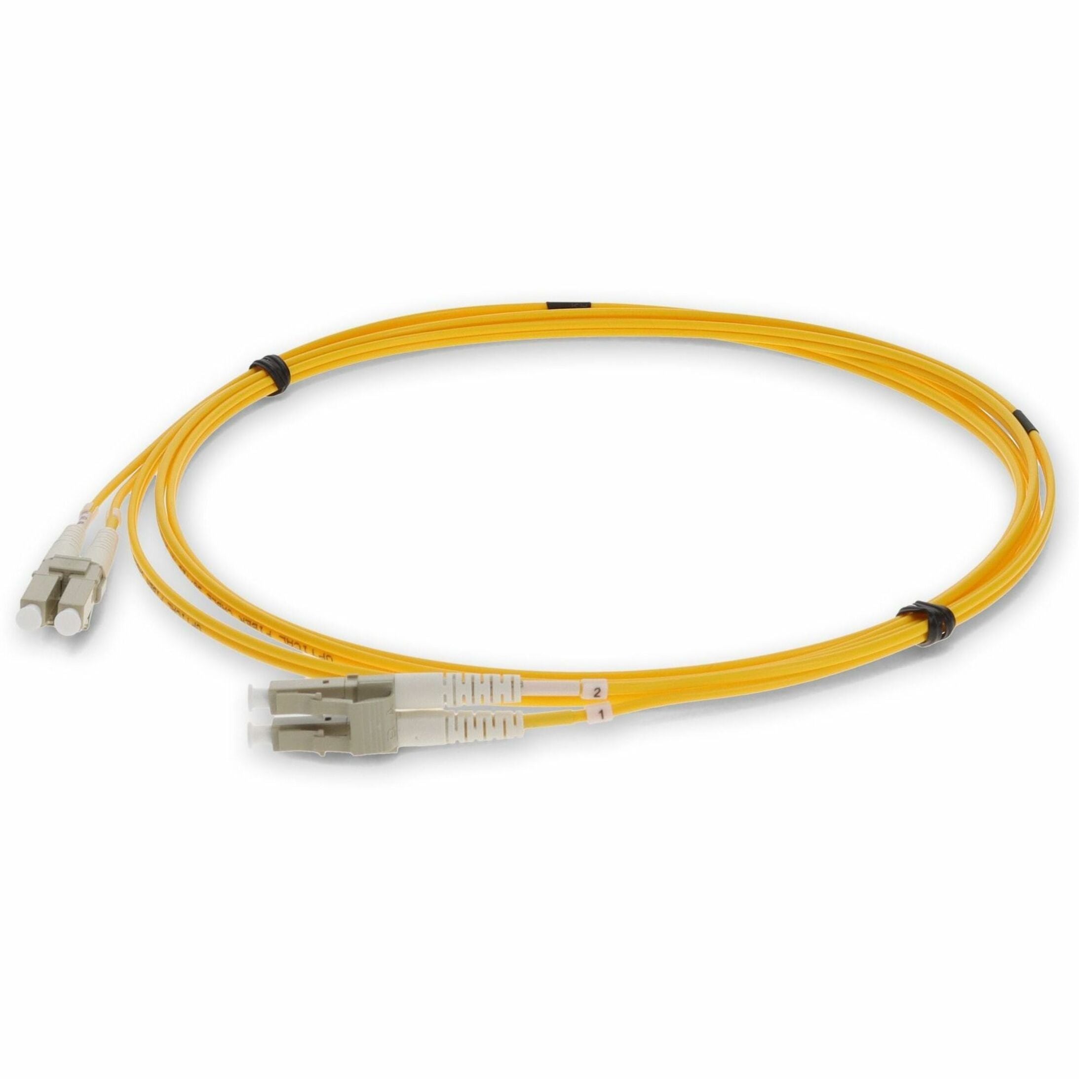 その他 ad AddOn 2M Yellow Duplex Riser-Rated OM2 Fiber Optic Network Cable
