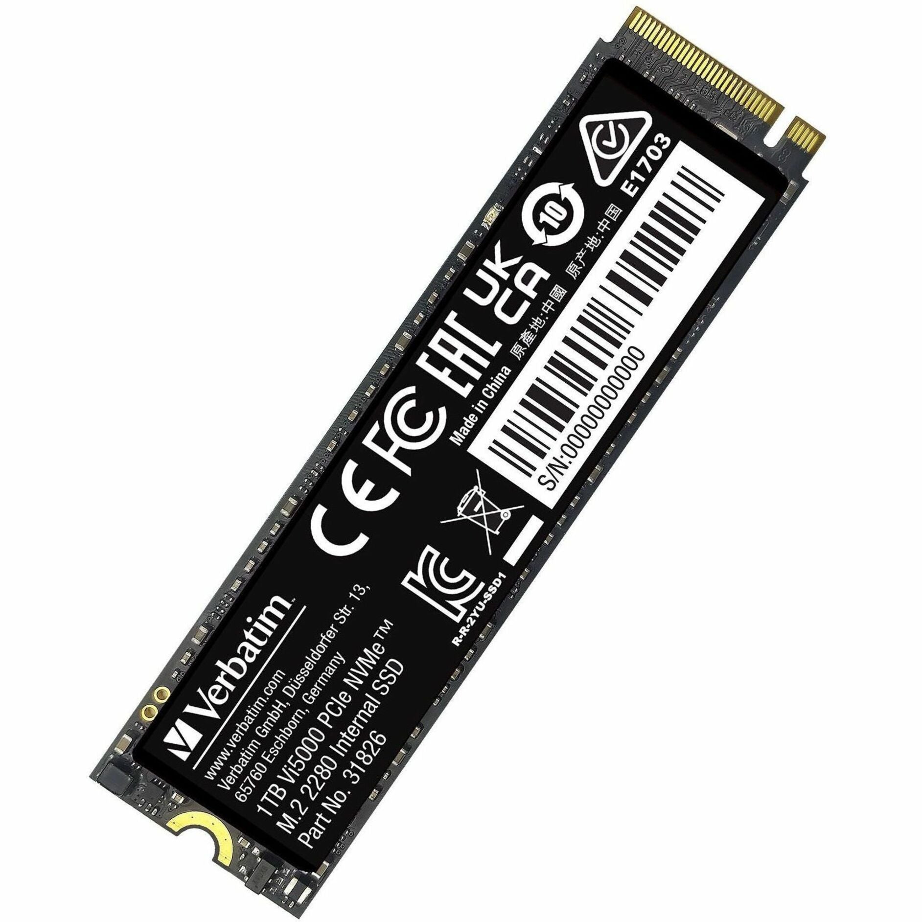 Verbatim 31826 1TB Vi5000 PCIe NVMe 2280 Internal SSD