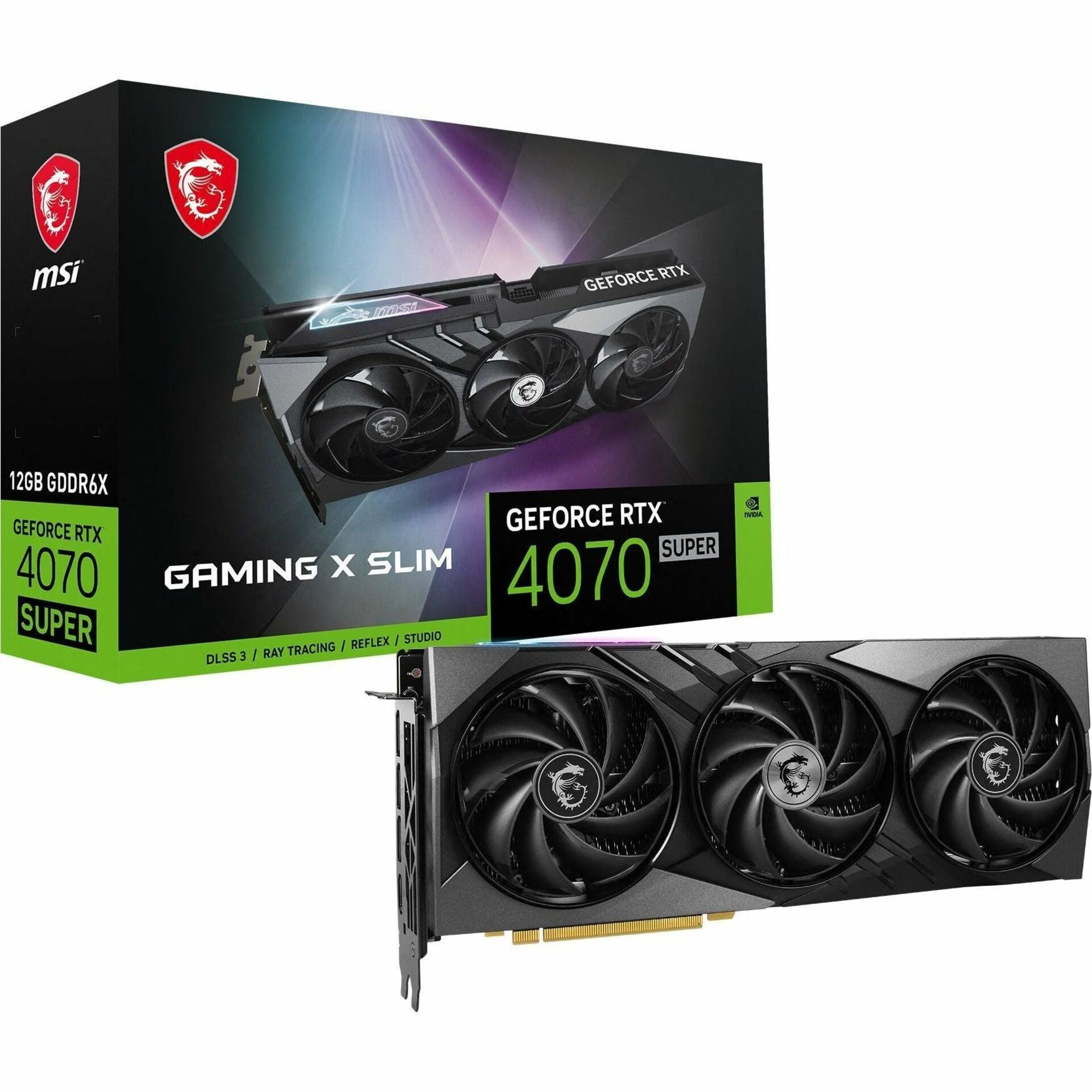 MSI GeForce RTX 4070 SUPER Gaming X Slim Graphic Card, 12GB