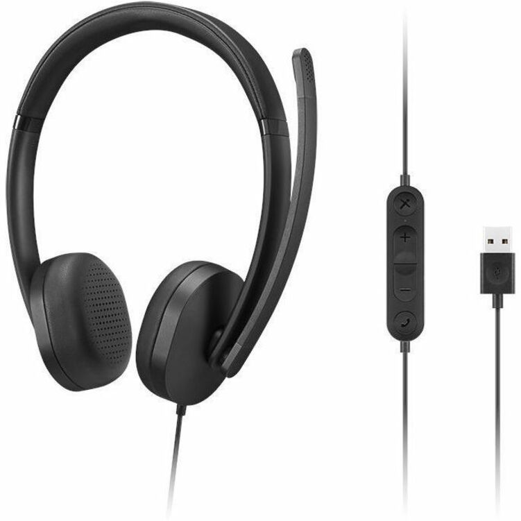Lenovo USB-A Wired Stereo Headset Gen 2, Lightweight Professional
