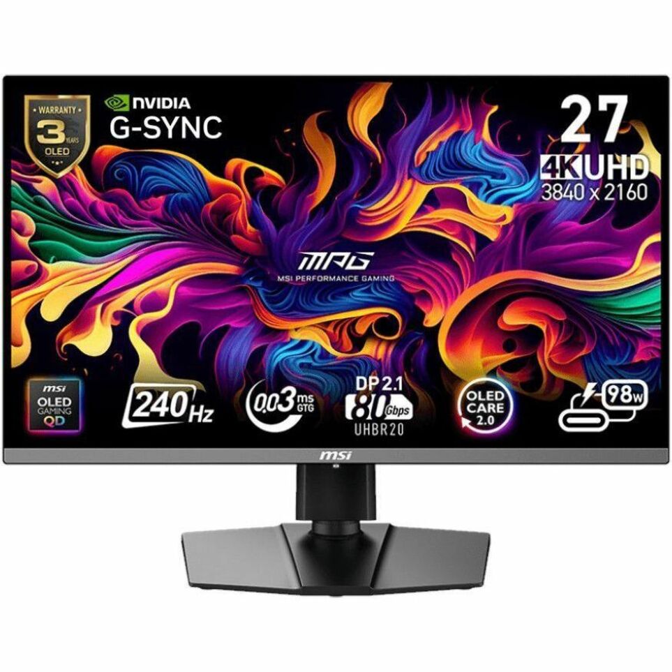 MSI MPG 272URX QD-OLED Gaming Monitor, 27