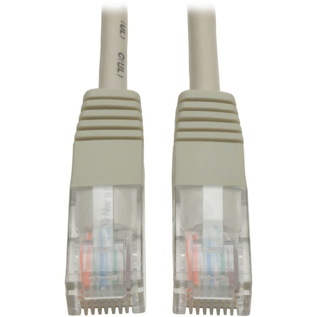 Tripp Lite N002-003-GY Cat5e Patch Cable, 3-ft. Gray Molded 350MHz, High-Speed Ethernet, Lifetime Warranty