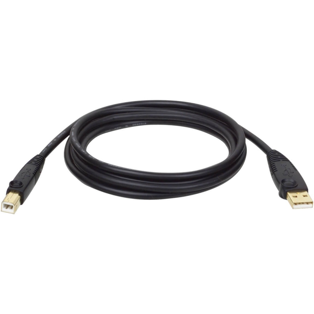 Tripp Lite U022-010 USB 2.0 A/B Cable 10Ft, Black - High-Speed Data Transfer