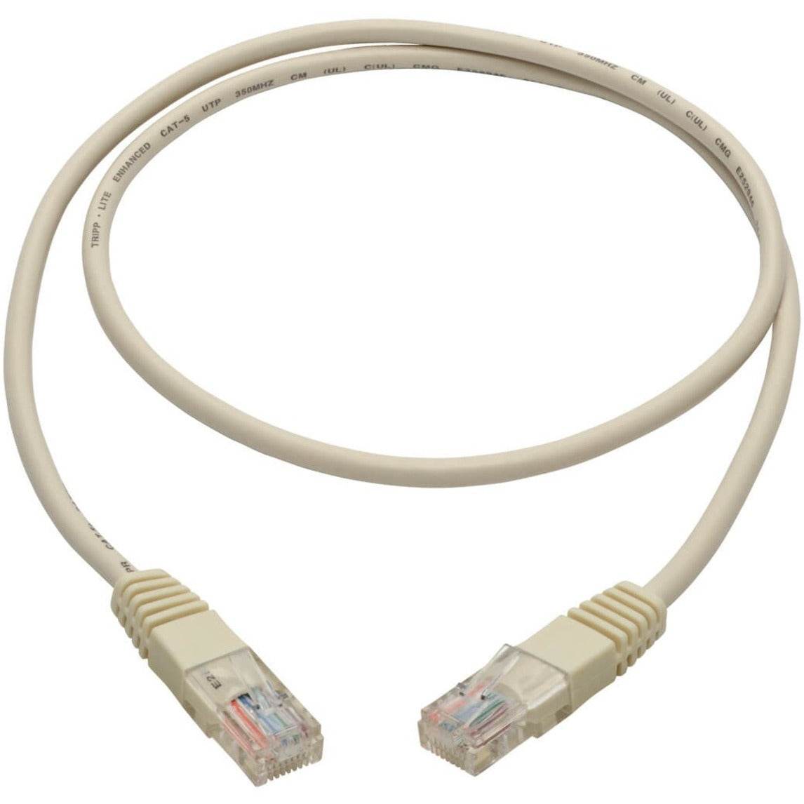 Tripp Lite N002-003-WH Cat5e Patch Cable, 3-ft. Molded 350MHz, White