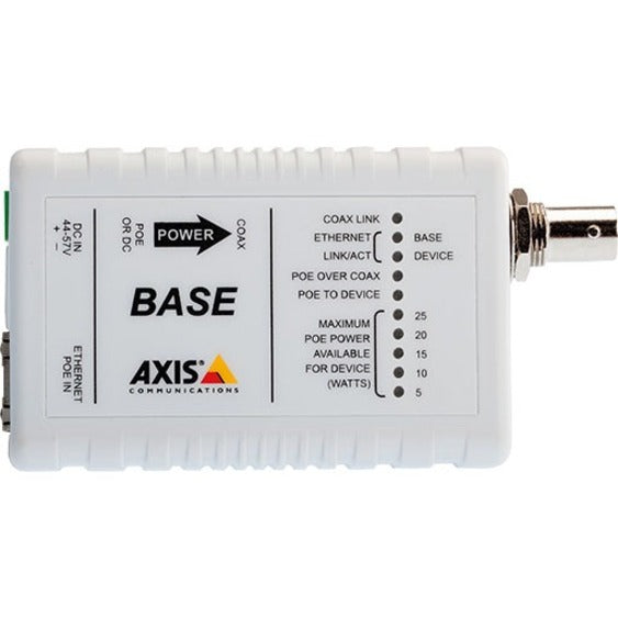 AXIS 5028-411 T8641 PoE+ over Coax Base, Ethernet/PoE Over Coax Base Unit