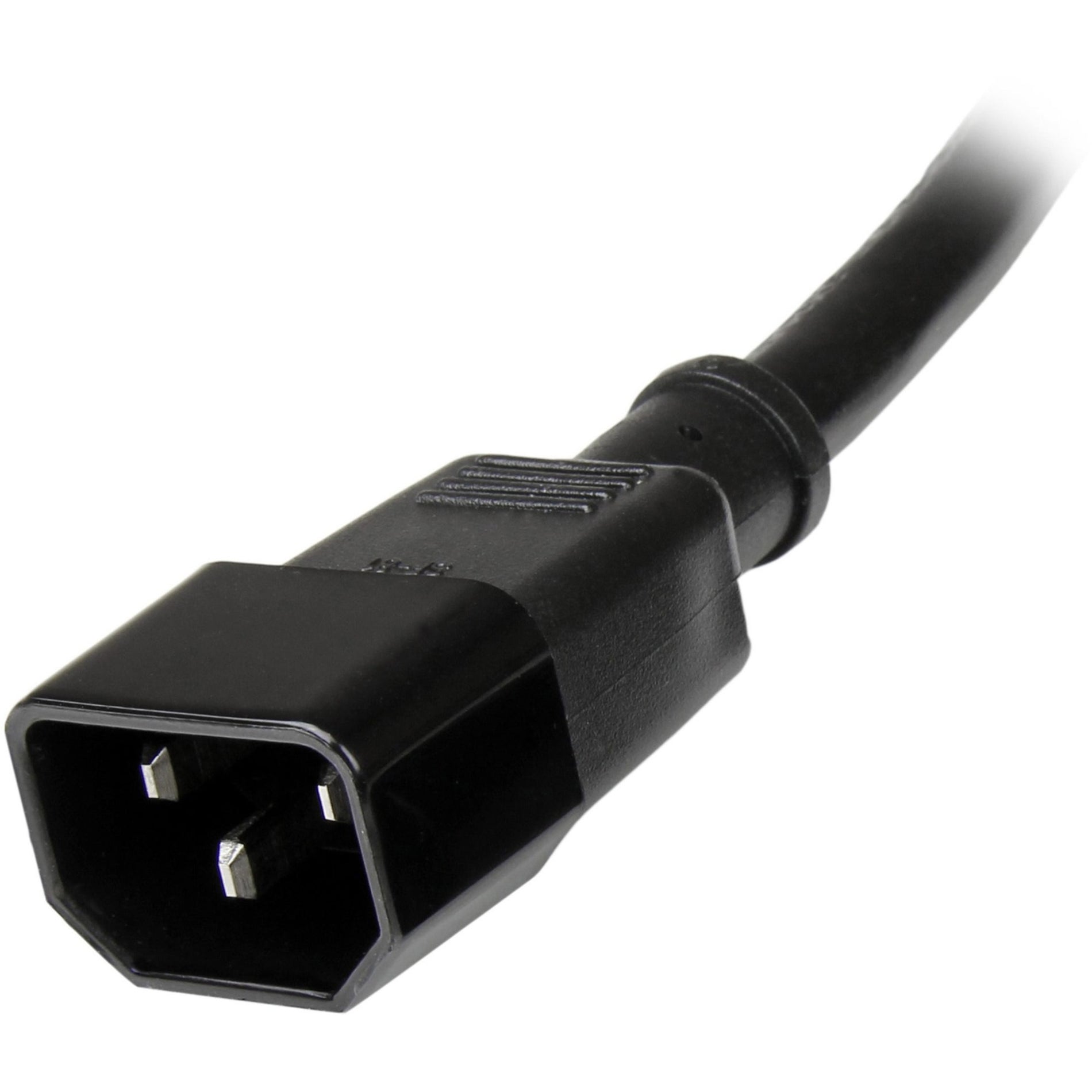 StarTech.com PXT100143 3 ft 14AWG Computer Power Cord Extension - C14 to C13 Power Cable, Reliable and Durable Power Extension Cord