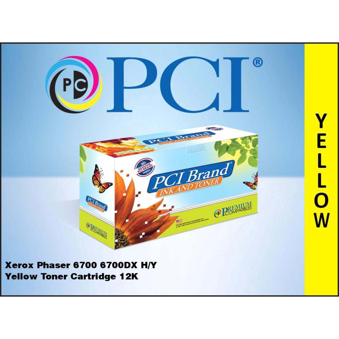 Premium Compatibles PHASER 6700 106R01509 YELLOW TONER 12K (106R01509-PCI)