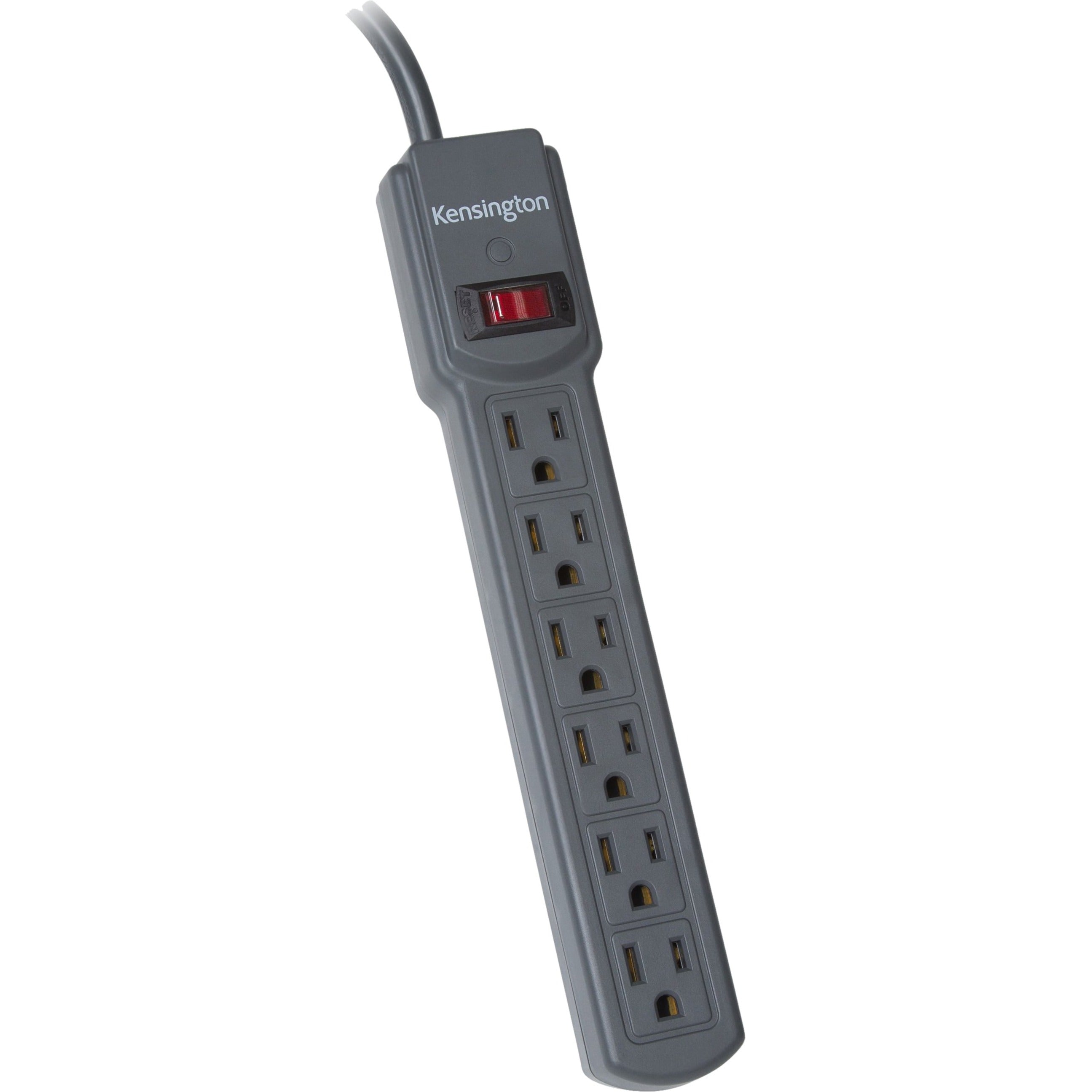 Kensington K38214NA 6Outlet Power Strip, 4 ft Cord, Compact Design