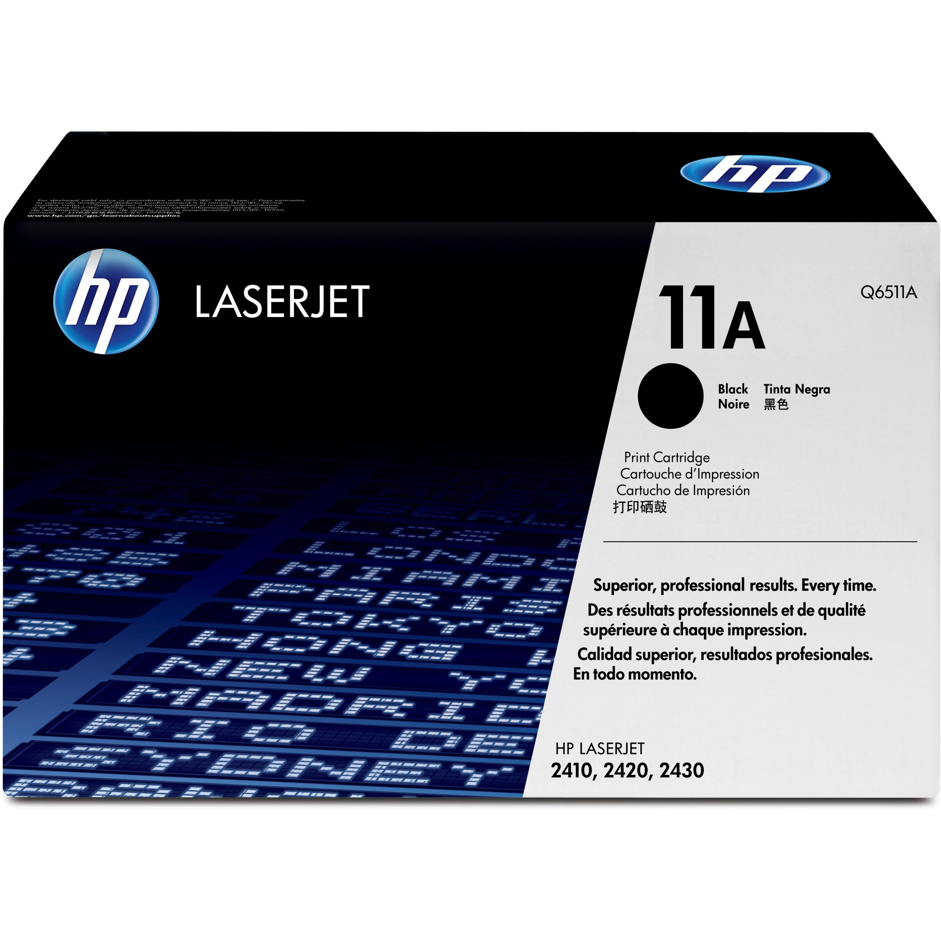 HP Q6511A 11A Toner Cartridge For LaserJet 2400, 6000 Page Yield, Black