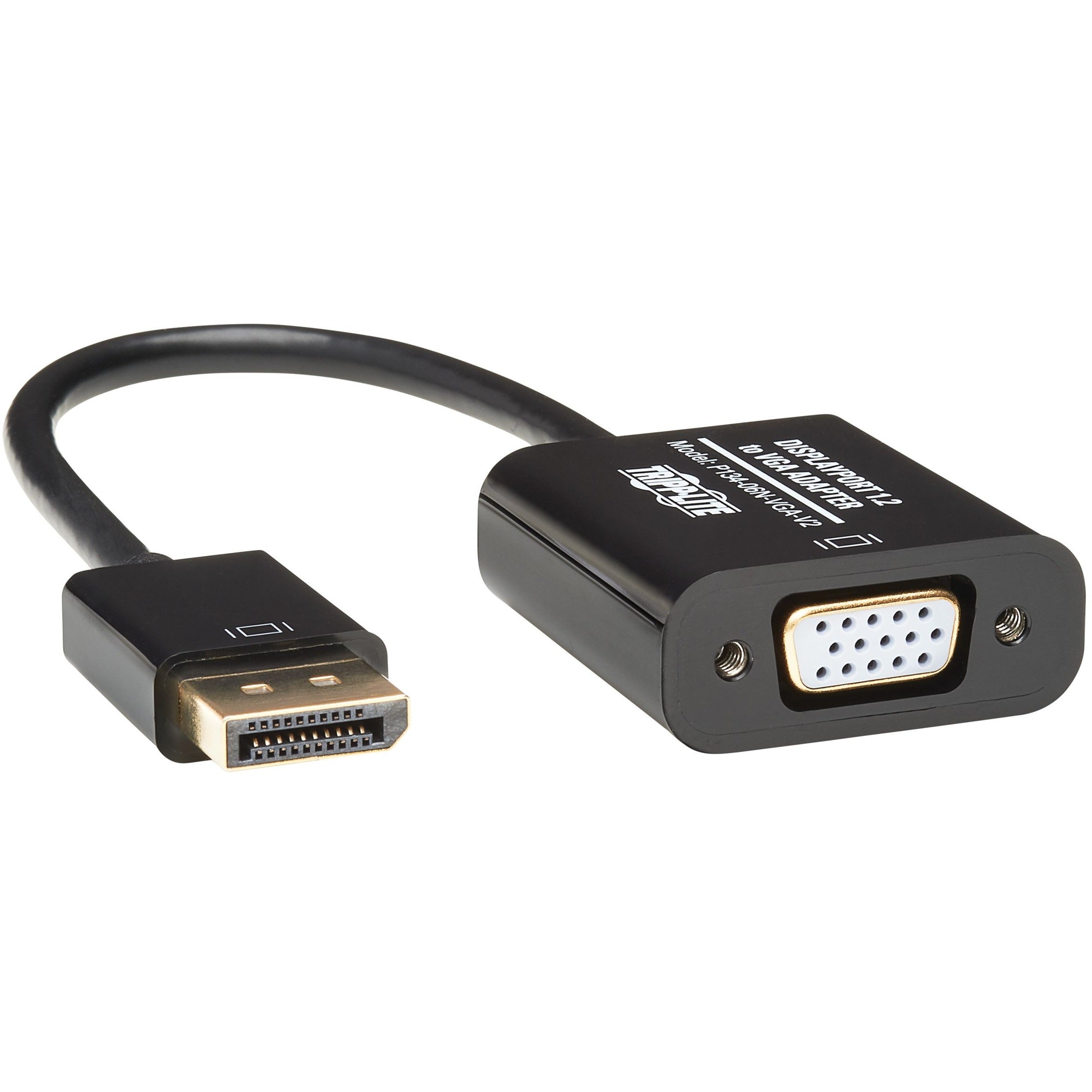 Tripp Lite DisplayPort to VGA Active Video Cable, 6-inch, Gold