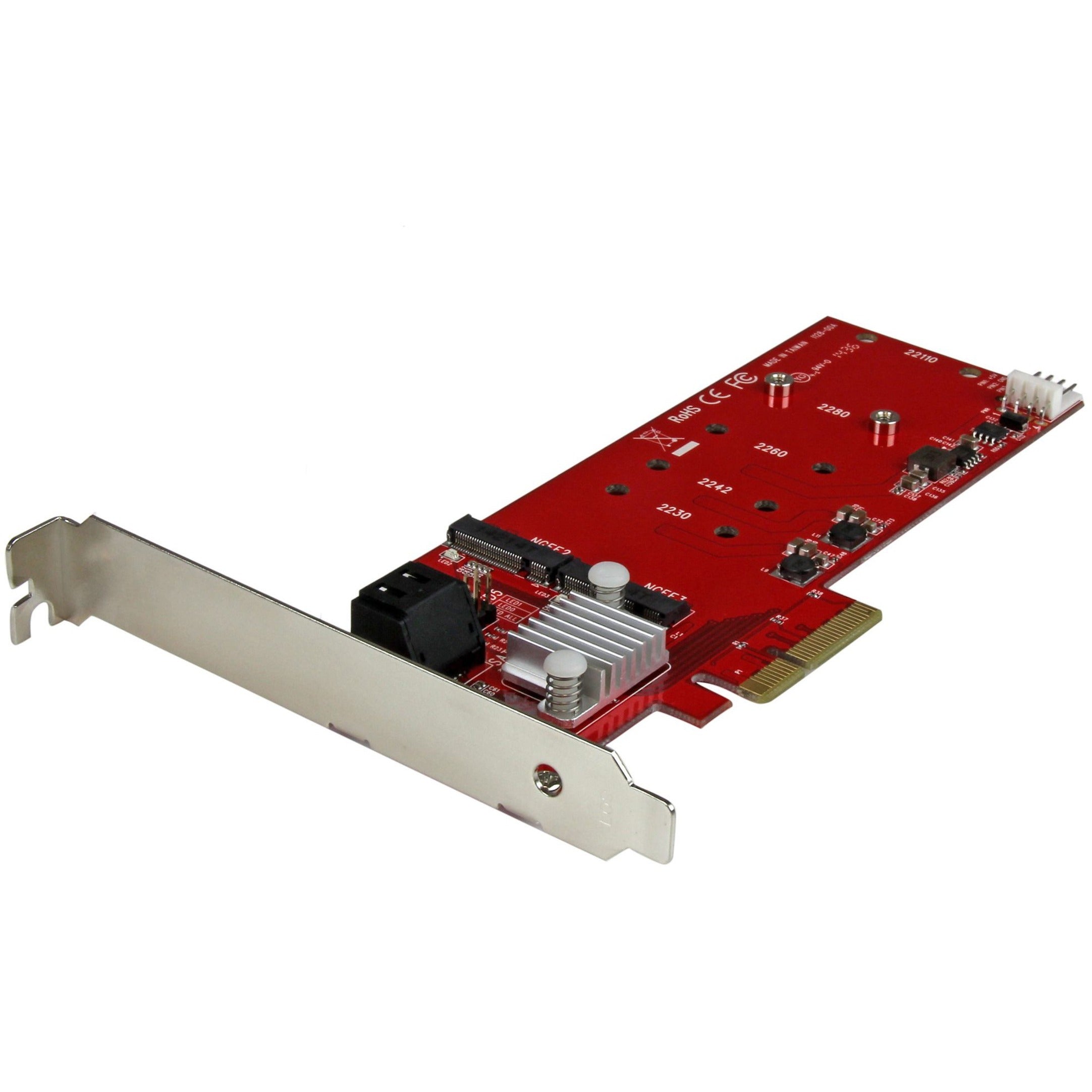 2x NGFF SSD RAID Controller Card, PCIe Adapter