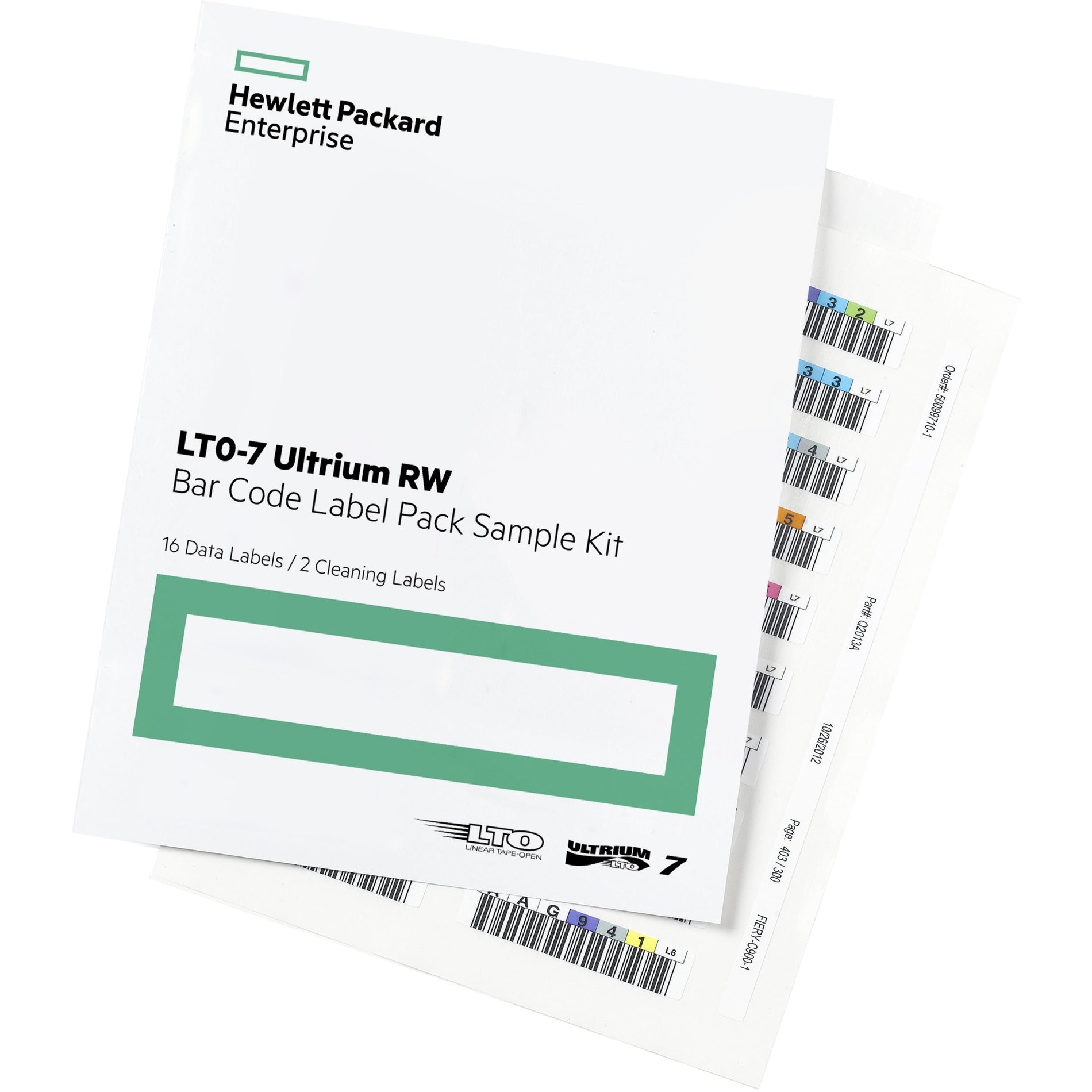 HPE Q2014A LTO-7 Ultrium RW Bar Code Label Pack, High-Quality Barcode Labels for Efficient Data Management