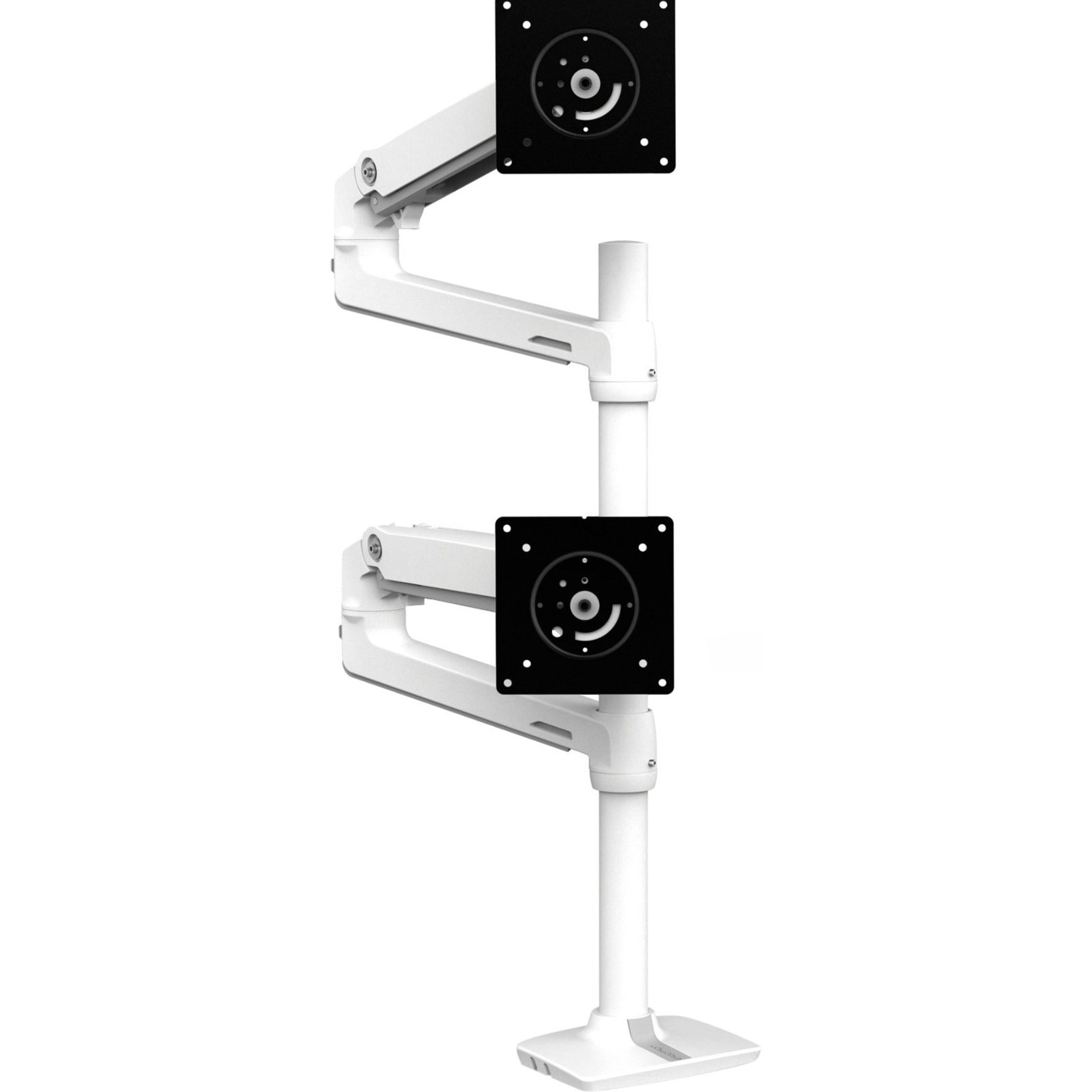 Ergotron 45-509-216 LX Dual Stacking Arm, Tall Pole (White) - Desk Mount for Monitor, 40 lb Maximum Load Capacity, 2 Displays Supported