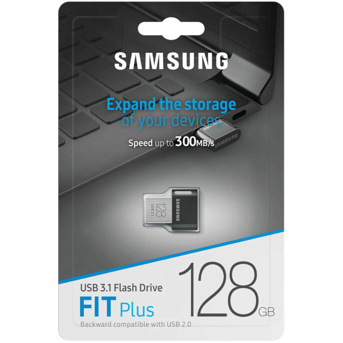 Samsung MUF-128AB/AM USB 3.1 Flash Drive FIT Plus 128GB, Gunmetal Gray