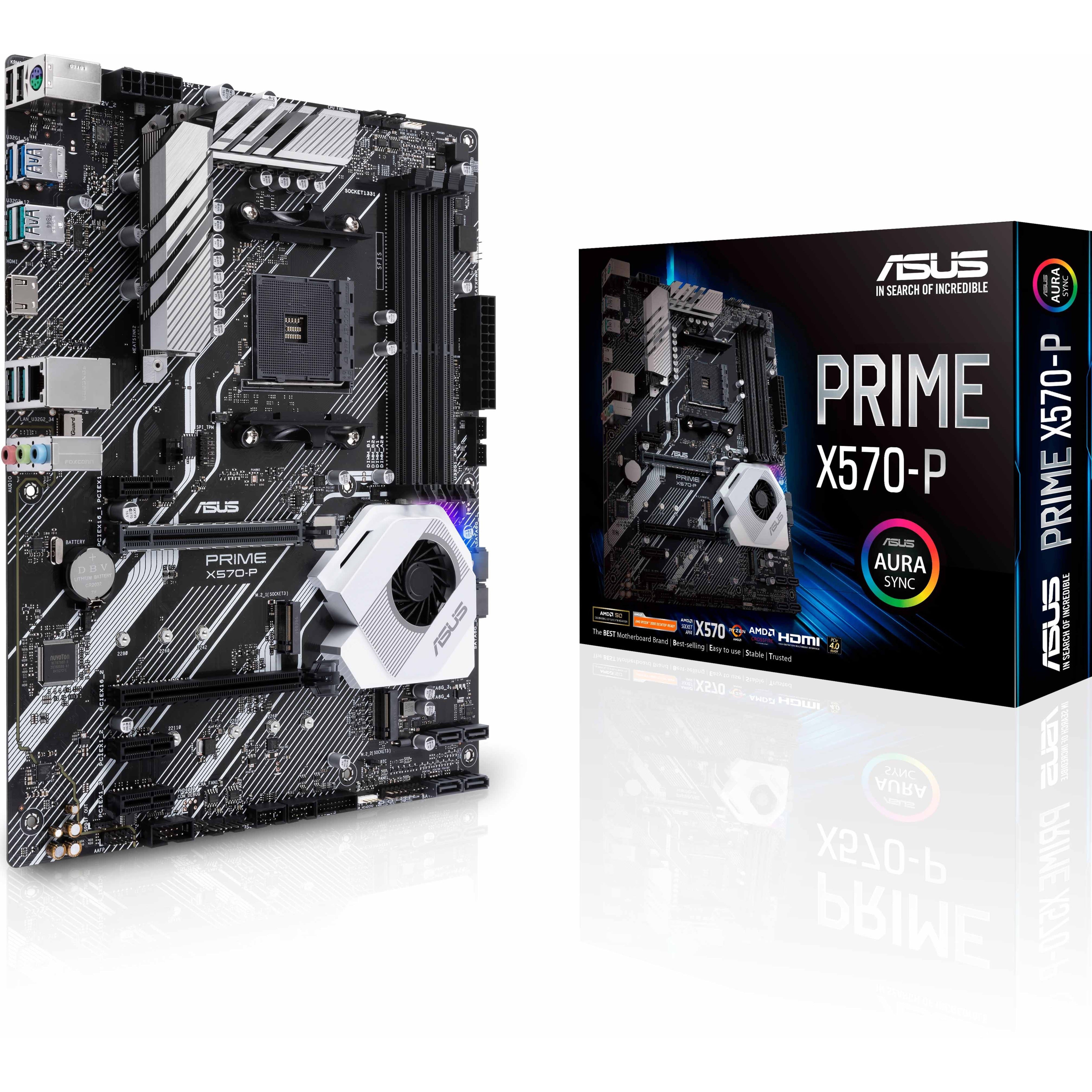 Asus PRIME X570-P Desktop Motherboard, AMD Ryzen AM4 Processors