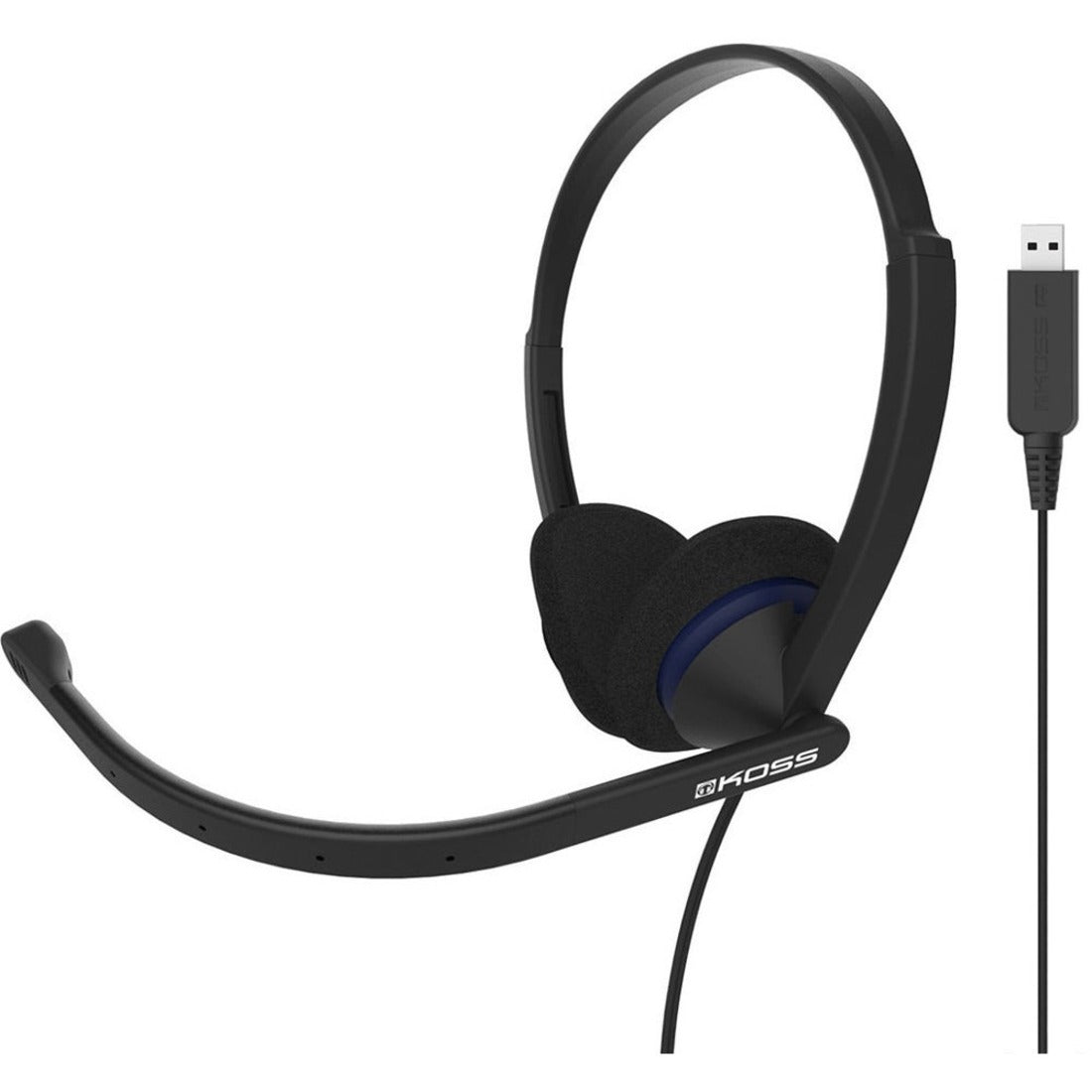 Koss CS200 USB Communication Headsets - Monaural On-ear Headset [Discontinued]