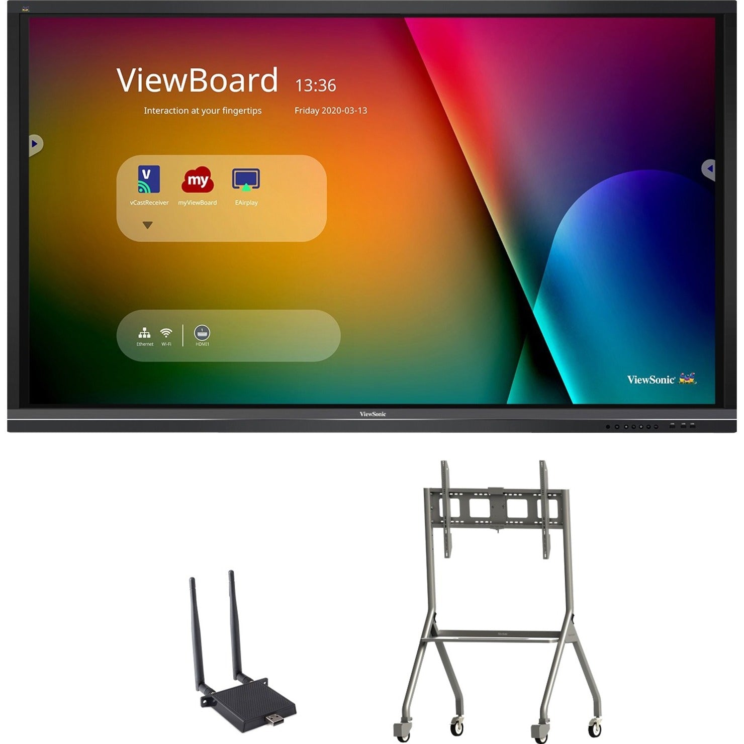 ViewSonic IFP8650-E4 ViewBoard 86" 4K UHD LCD Collaboration Display, Wireless LAN