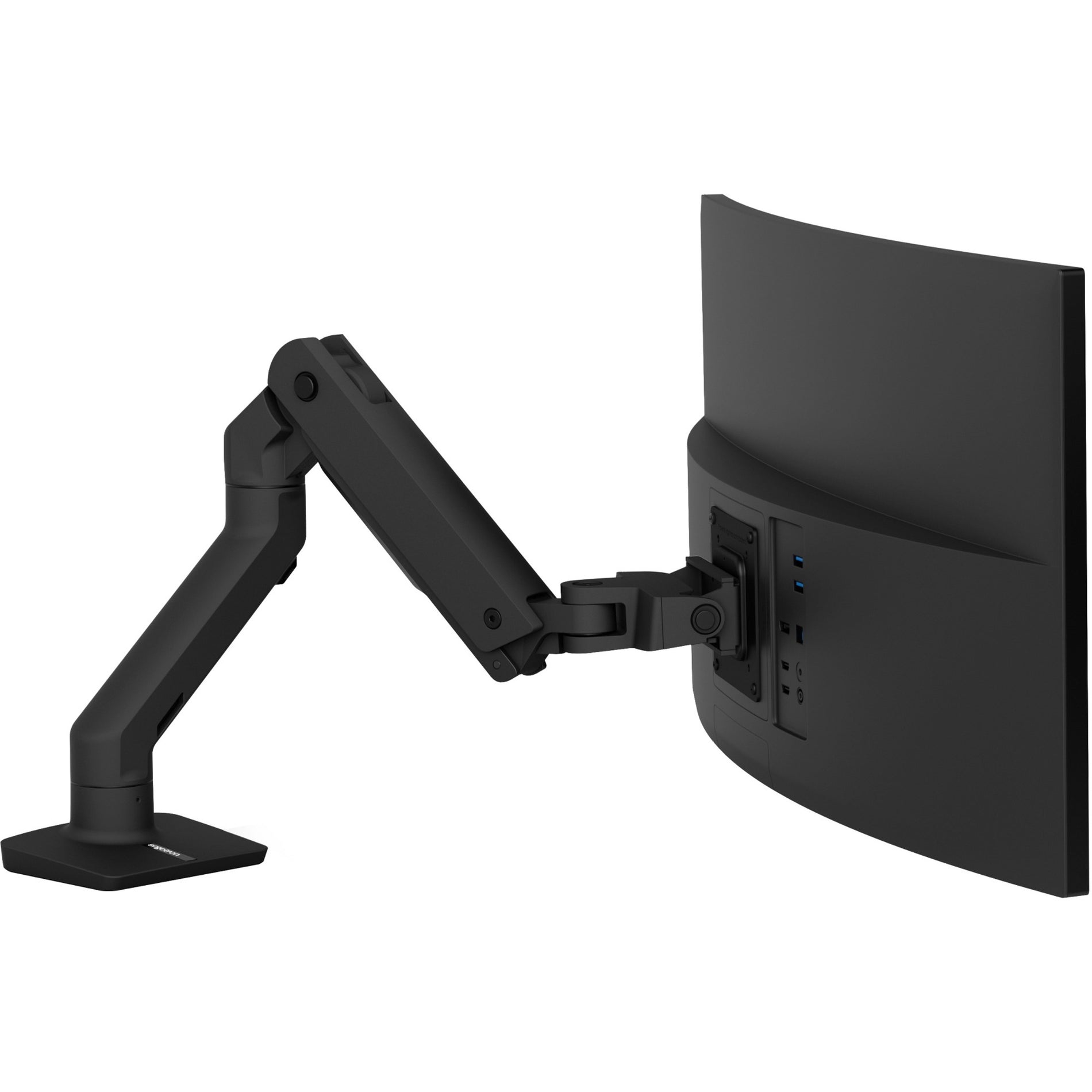 Ergotron 45-475-224 HX Desk Monitor Arm, Matte Black - Cable Management, Ergonomic, 360° Rotation