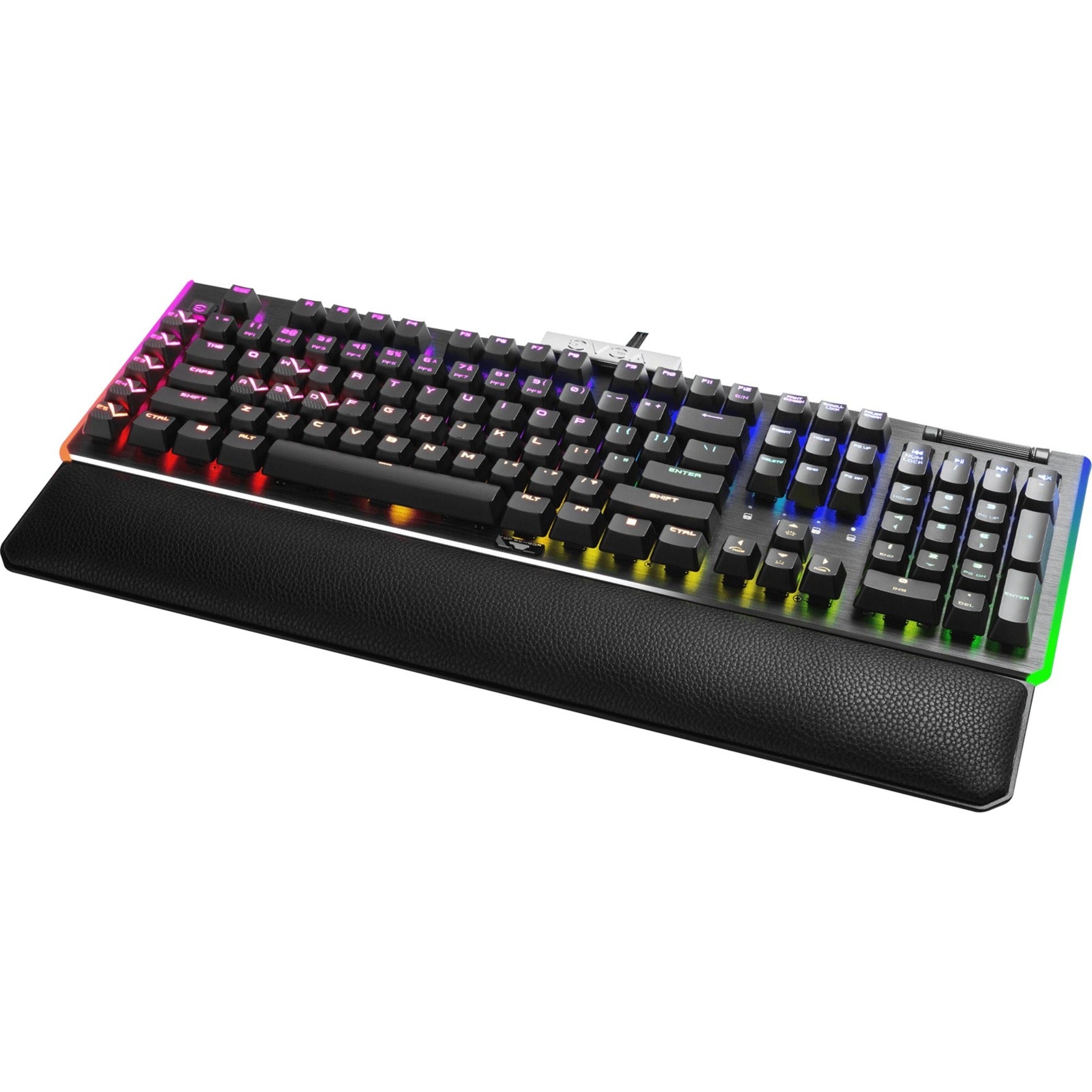 EVGA 812-W1-20US-KR Z20 Gaming Keyboard, RGB Lighting, Adjustable Backlighting, Fingerprint Sensor, Palm Rest