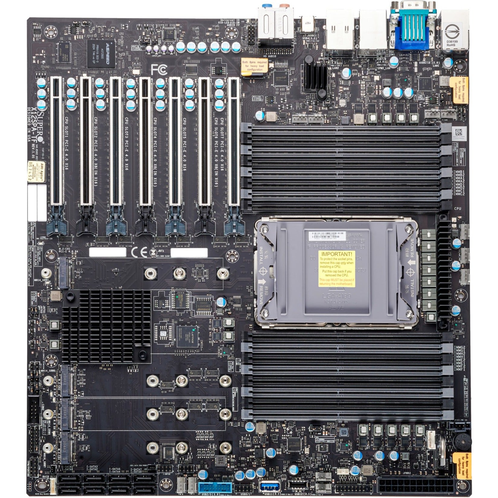 Supermicro X12SPA-TF Workstation Motherboard, Intel Xeon, 16 DDR4