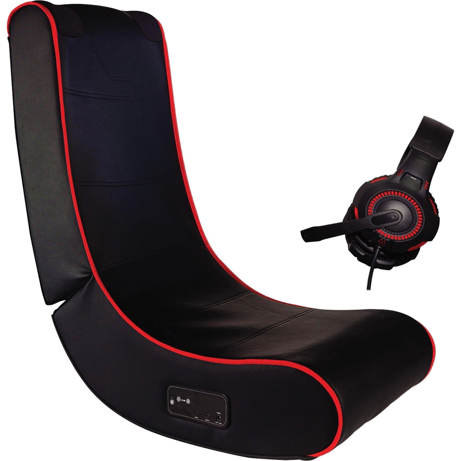 Sylvania Rocker Gaming Chair with Built-in Speakers, Bluetooth and Gaming Headset, Lightweight, Padded Seat, Breathable, Durable, Comfortable