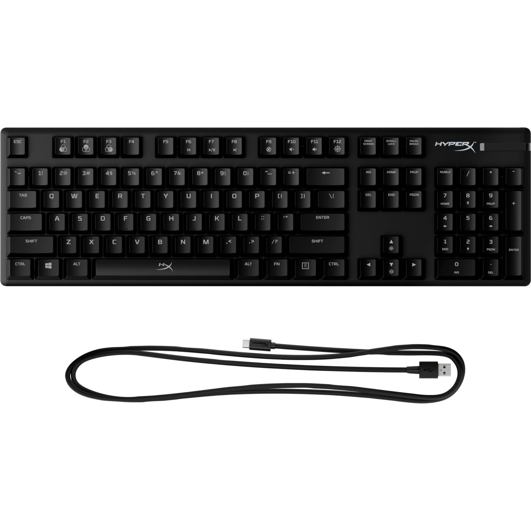 HyperX Alloy Origins Mechanical Gaming Keyboard - HX Aqua (US Layout), Backlit RGB LED, Compact Full-size, Detachable Cable, Built-in Memory