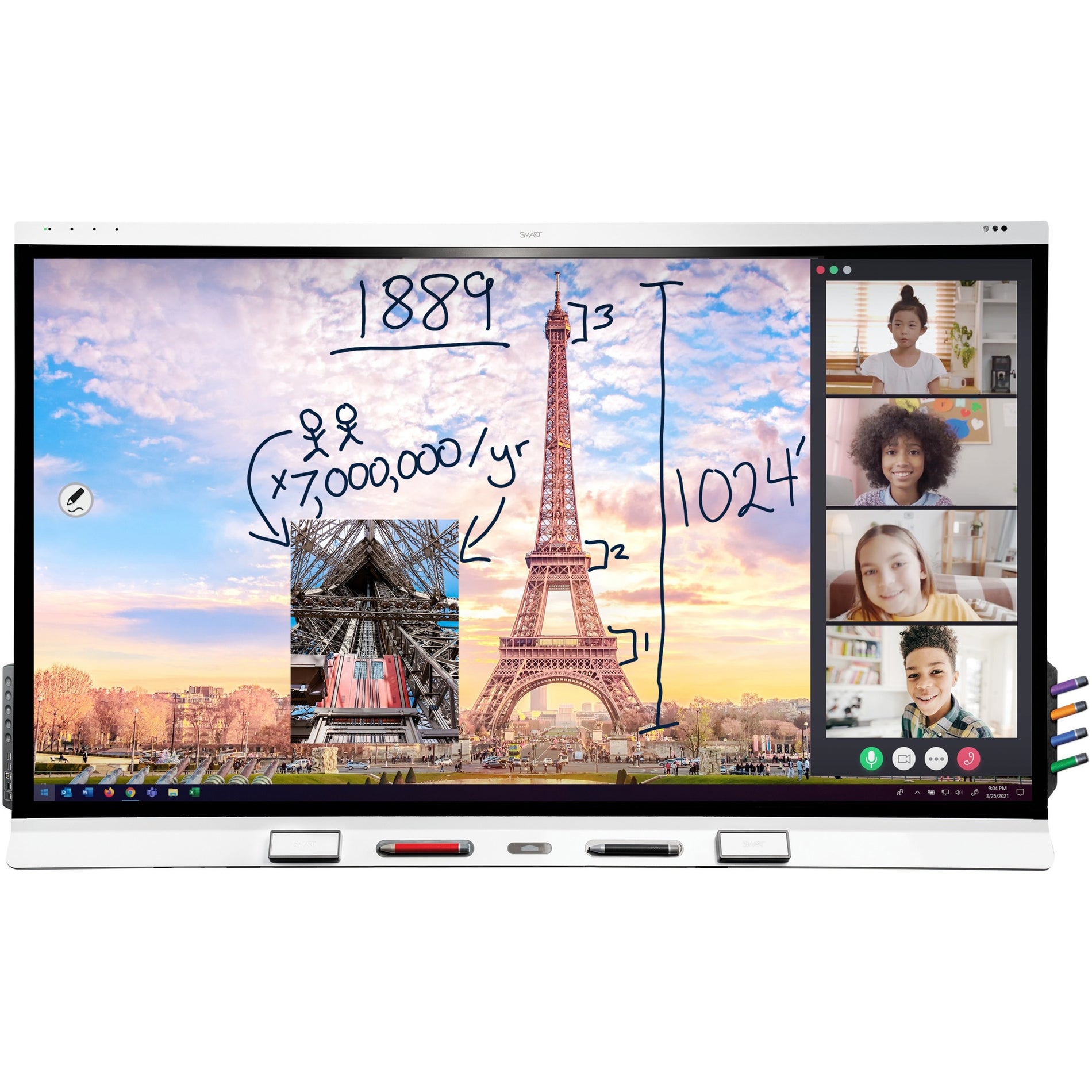 SMART Board SBID-6275S-V3 6075S-V3 Interactive Display with iQ, 75" 4K UHD LCD Touchscreen, Android 9.0 Pie, 6GB RAM, 40W Speakers [Discontinued]