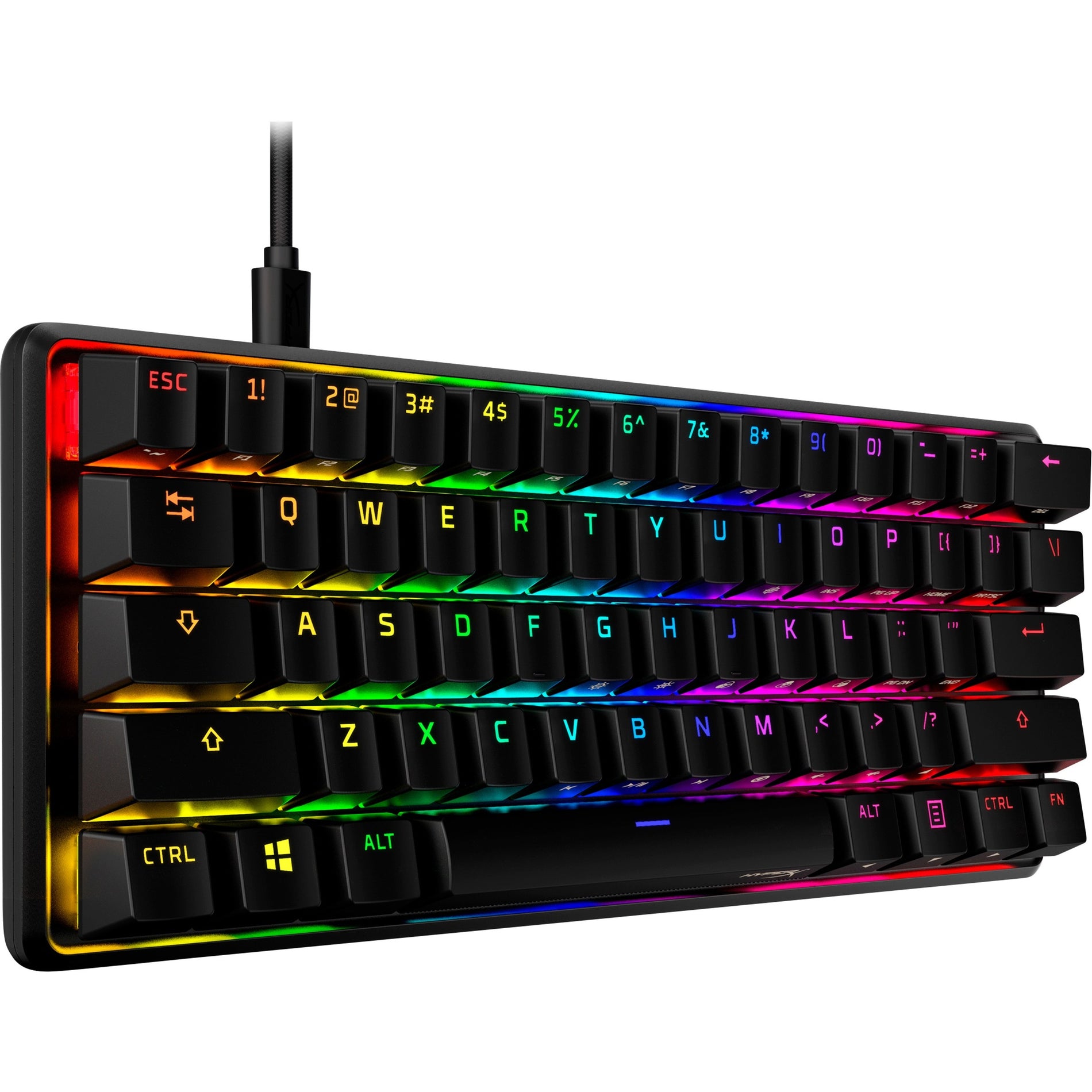 HyperX Alloy Origins 60 Percent Mechanical Gaming Keyboard, RGB LED Backlight, Compact Keyboard, Adjustable Tilt