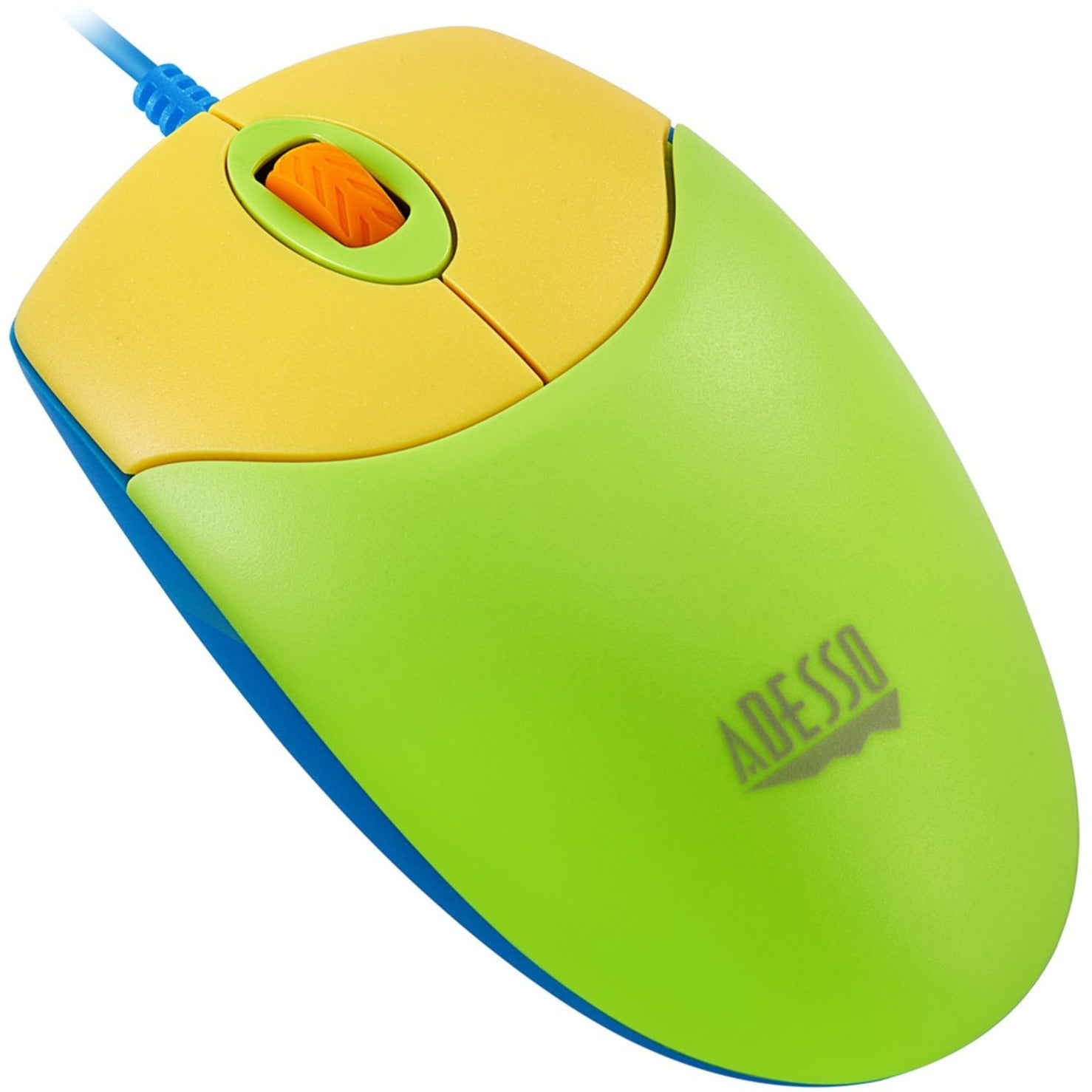 Adesso AKB-132DB Antimicrobial Wired Kids Keyboard and Mouse Combo, LED Indicator, Quiet Keys