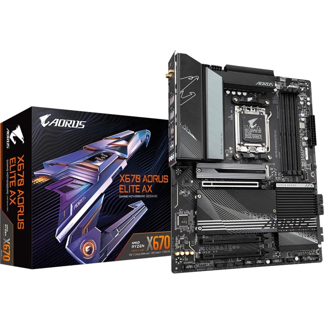 Aorus X670 AORUS ELITE AX X670 ELITE AX Gaming Desktop Motherboard - AMD X670 Chipset, Socket AM5, ATX
