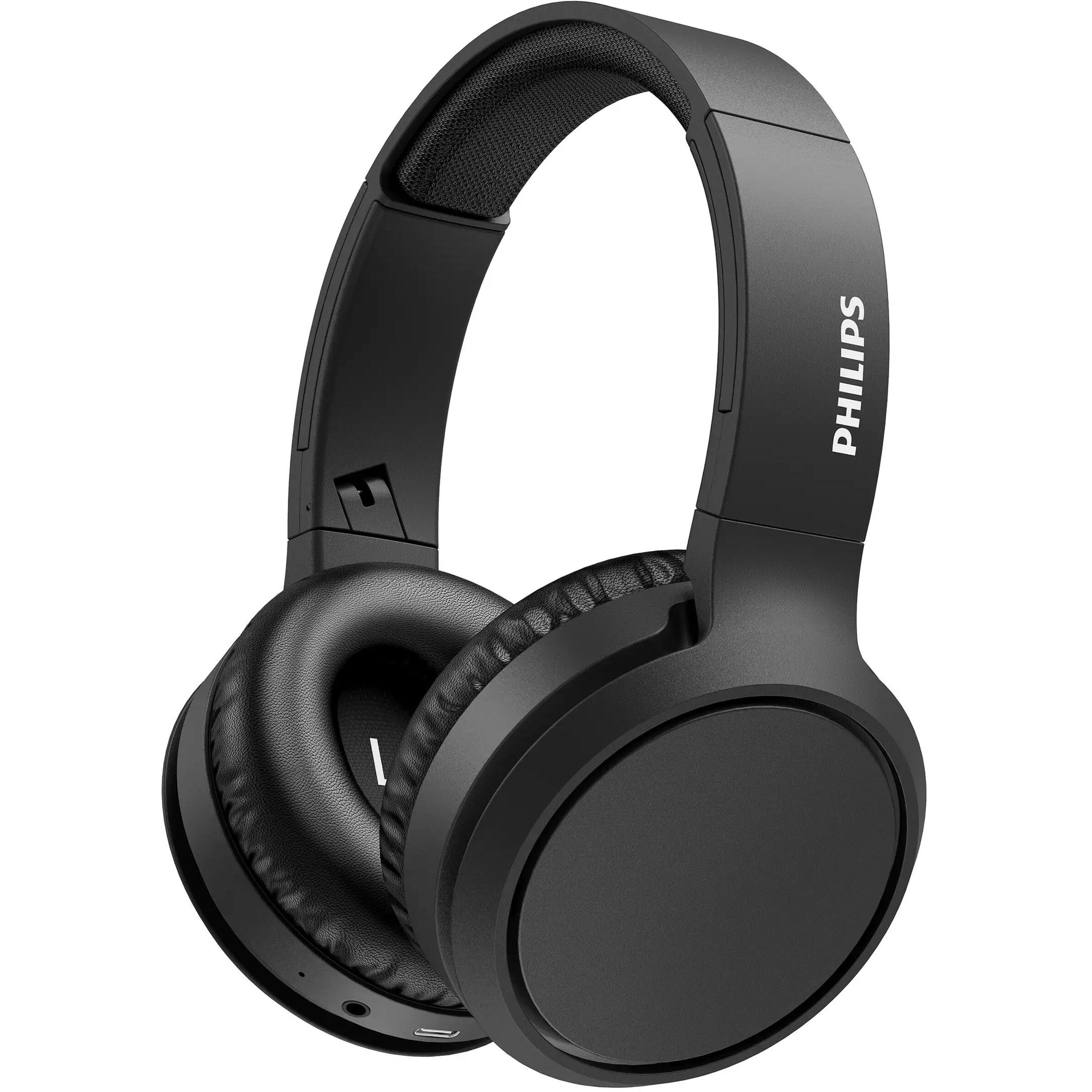 Philips TAH5205BK/00 Headset, Fold-Flat Lightweight Over-the-Ear Headphones with Integrated Microphone