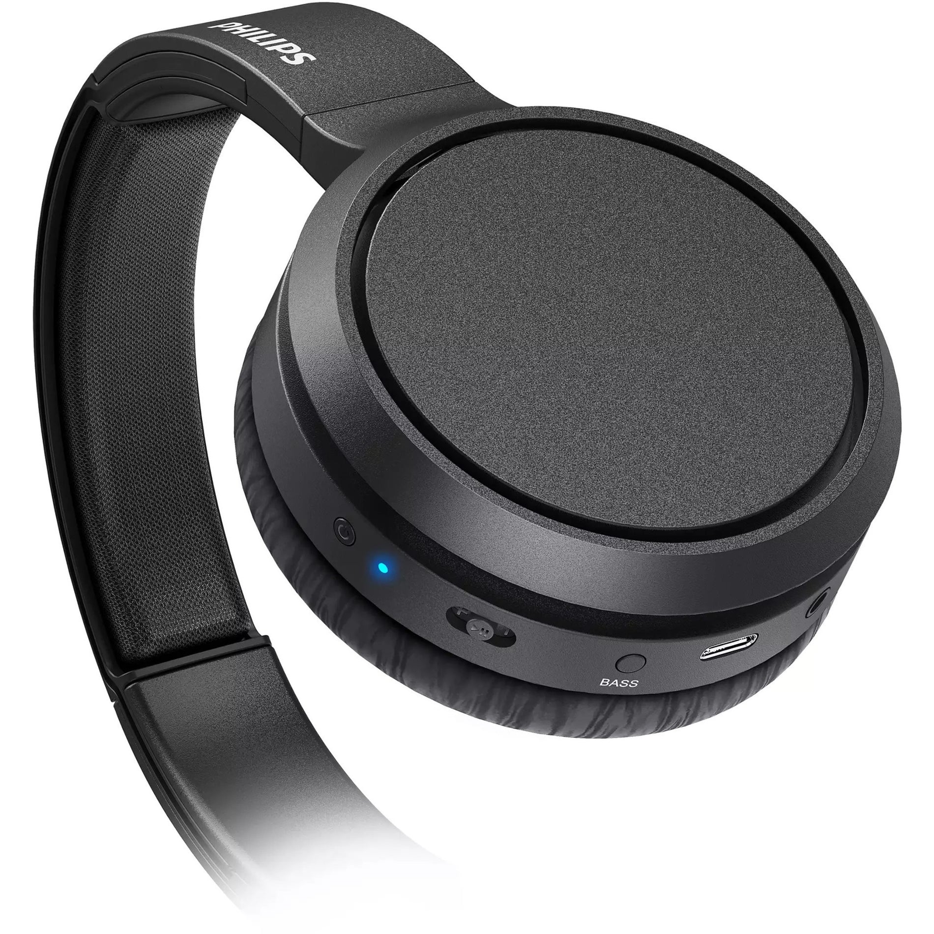Philips TAH5205BK/00 Headset, Fold-Flat Lightweight Over-the-Ear Headphones with Integrated Microphone