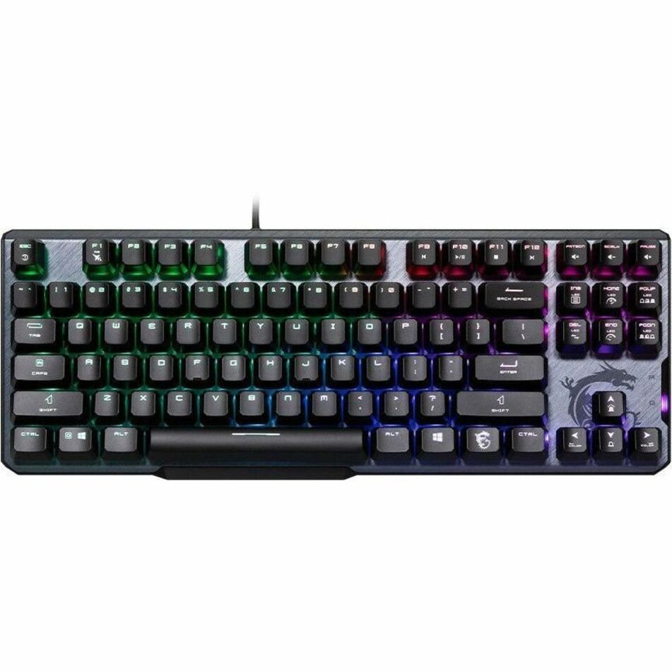 MSI GK50TKLR VIGOR Gaming Keyboard, Compact Mechanical Keyboard with RGB Lighting