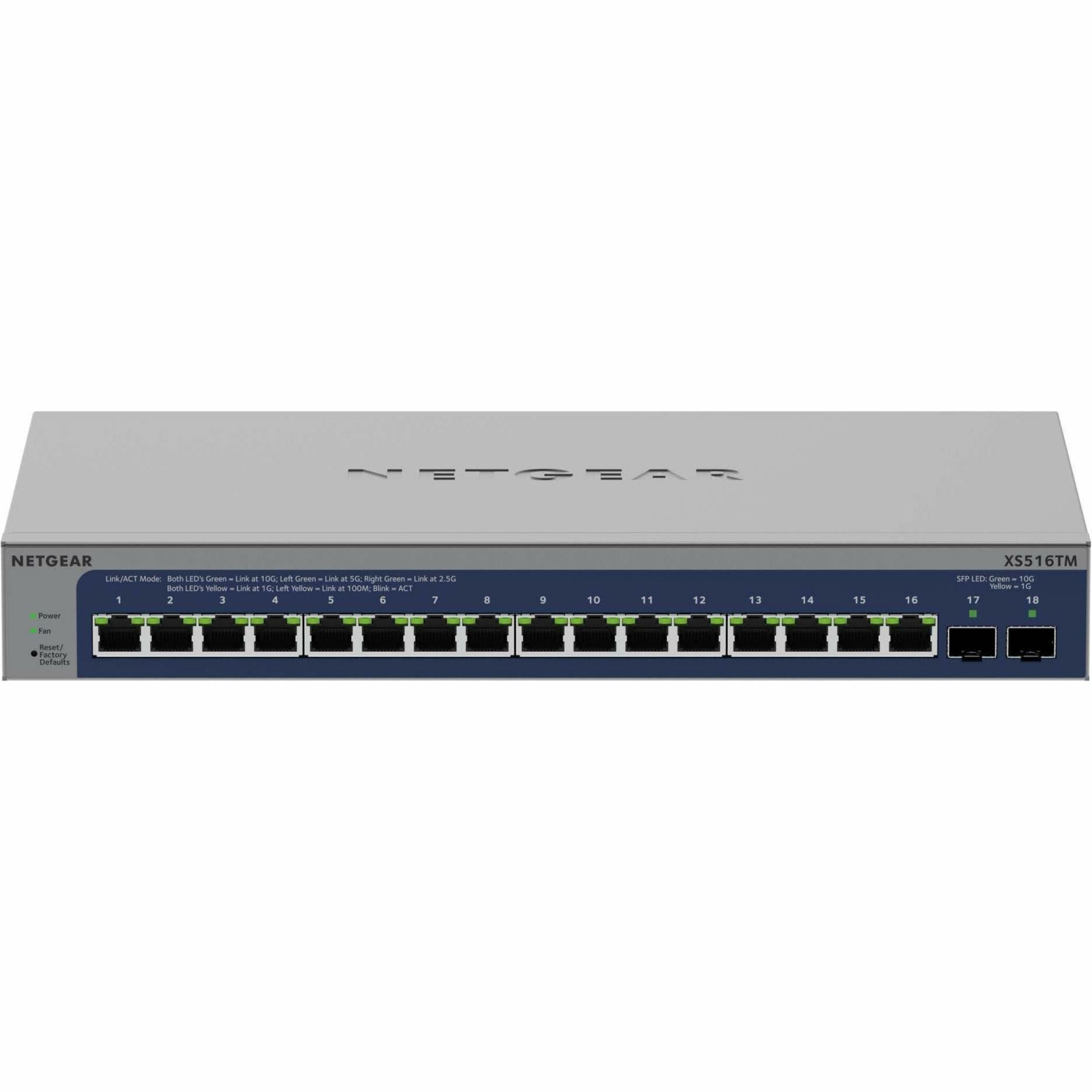 Netgear Smart S3600 XS516TM Ethernet Switch, 16 Gigabit Ports,