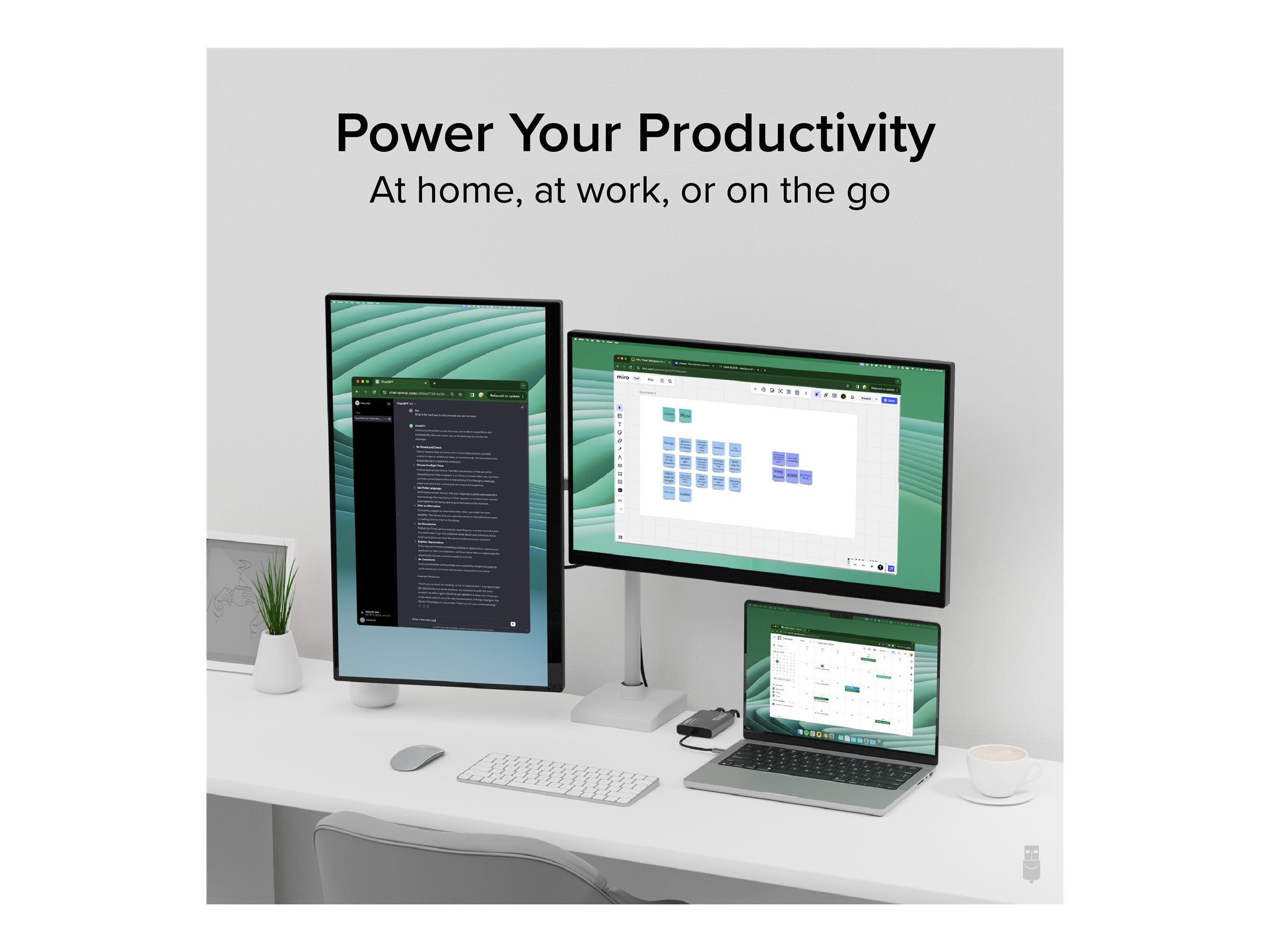 Plugable USBC-6950M Dual 4K HDMI USB-C Adapter, Audio/Data