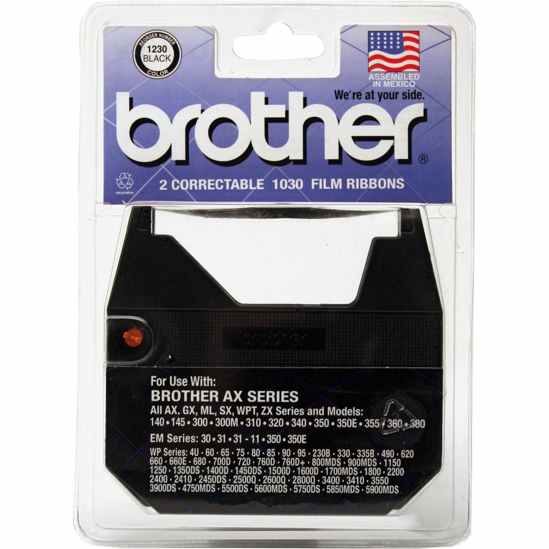 Brother Ribbon Cartridge - 50000 Characters - Black - 2 / Pack (1230)