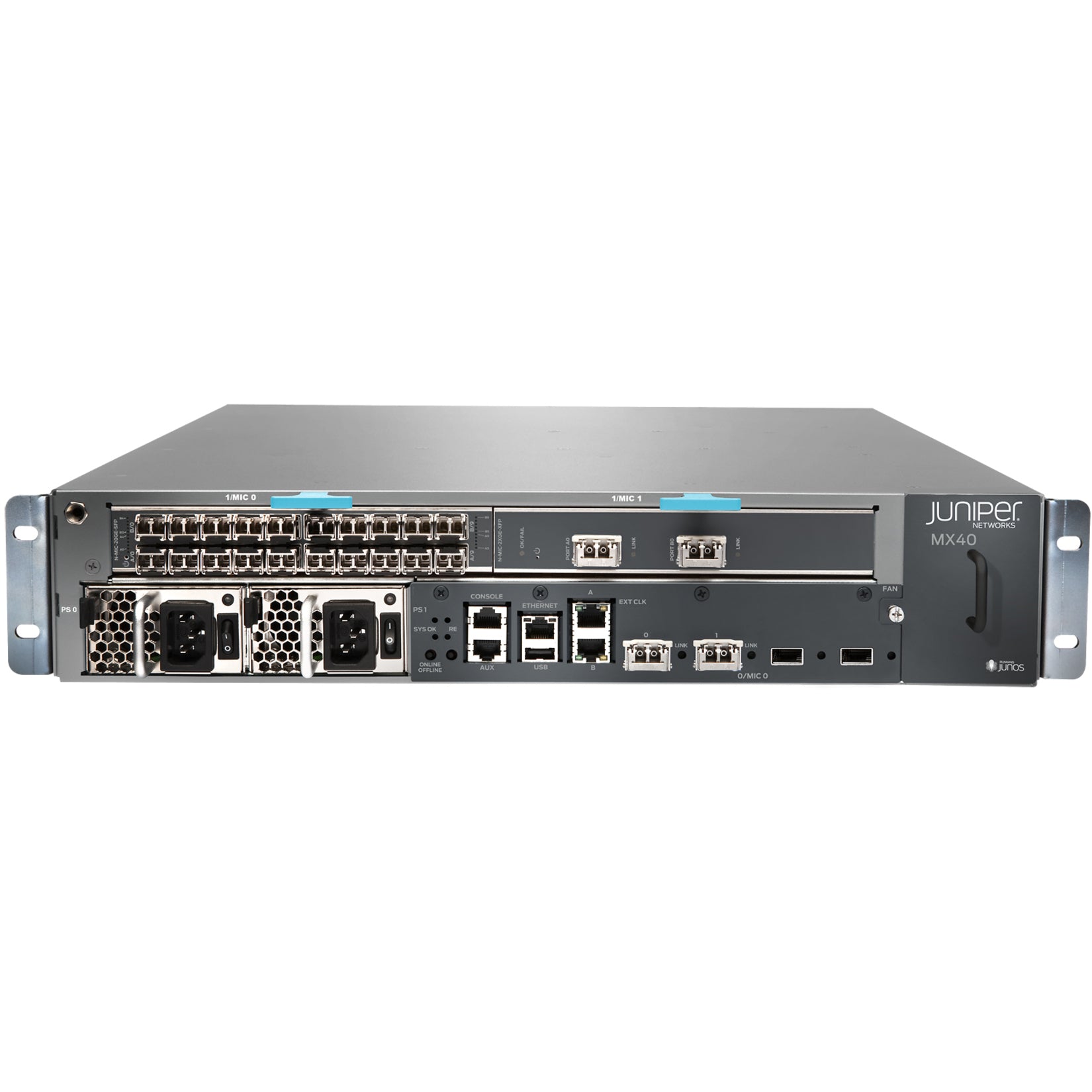 Juniper MX40 Universal Edge Router Chassis, 2U Rack-mountable, 4 XFP S ...
