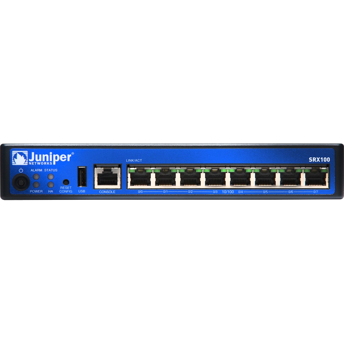Juniper SRX100H2 Fast Ethernet Security Router, 8-Port RJ-45, IPsec VP ...