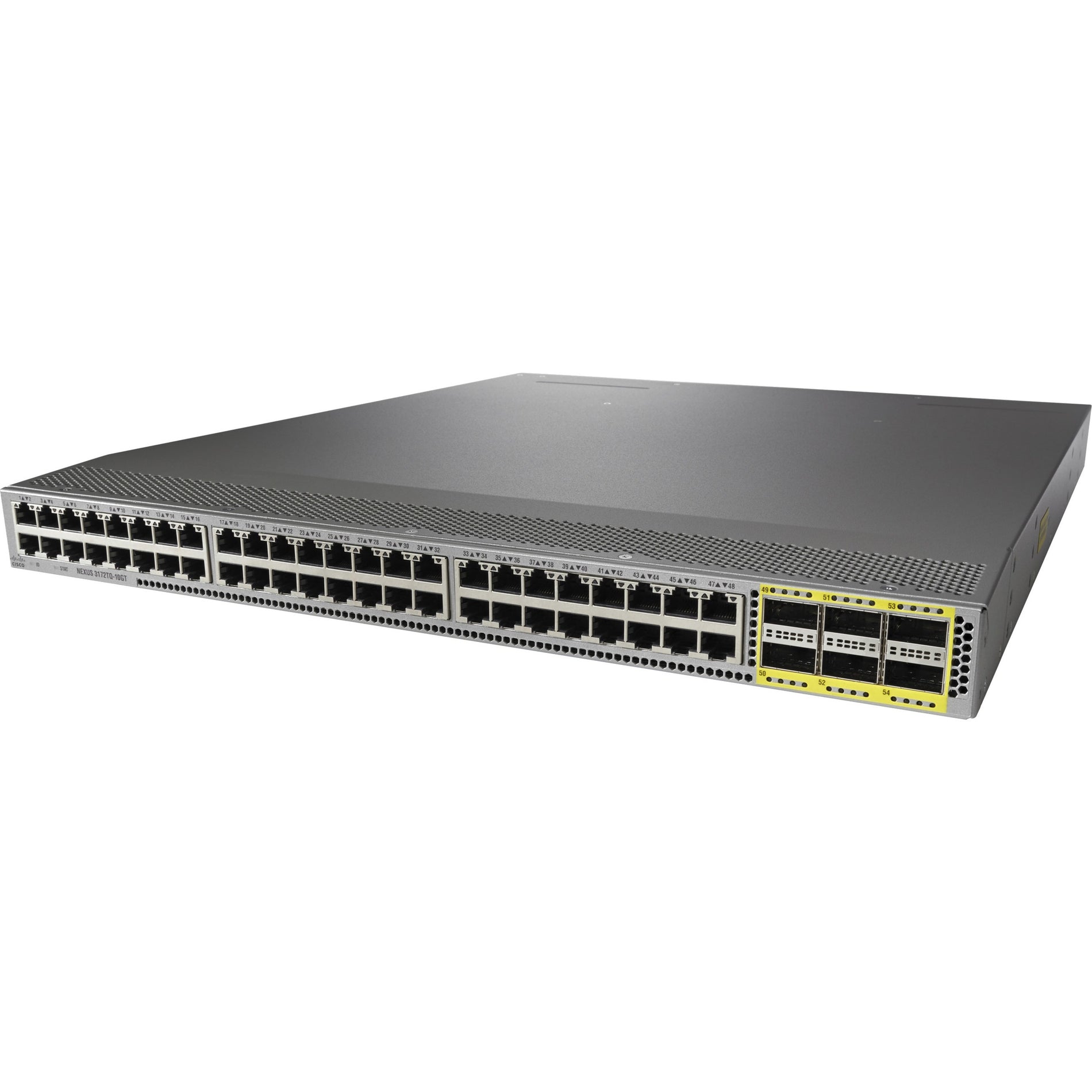 Cisco Nexus 3172-T, 32 x 10GBase-T and 6 QSFP+ ports (N3K-C3172TQ-32T)