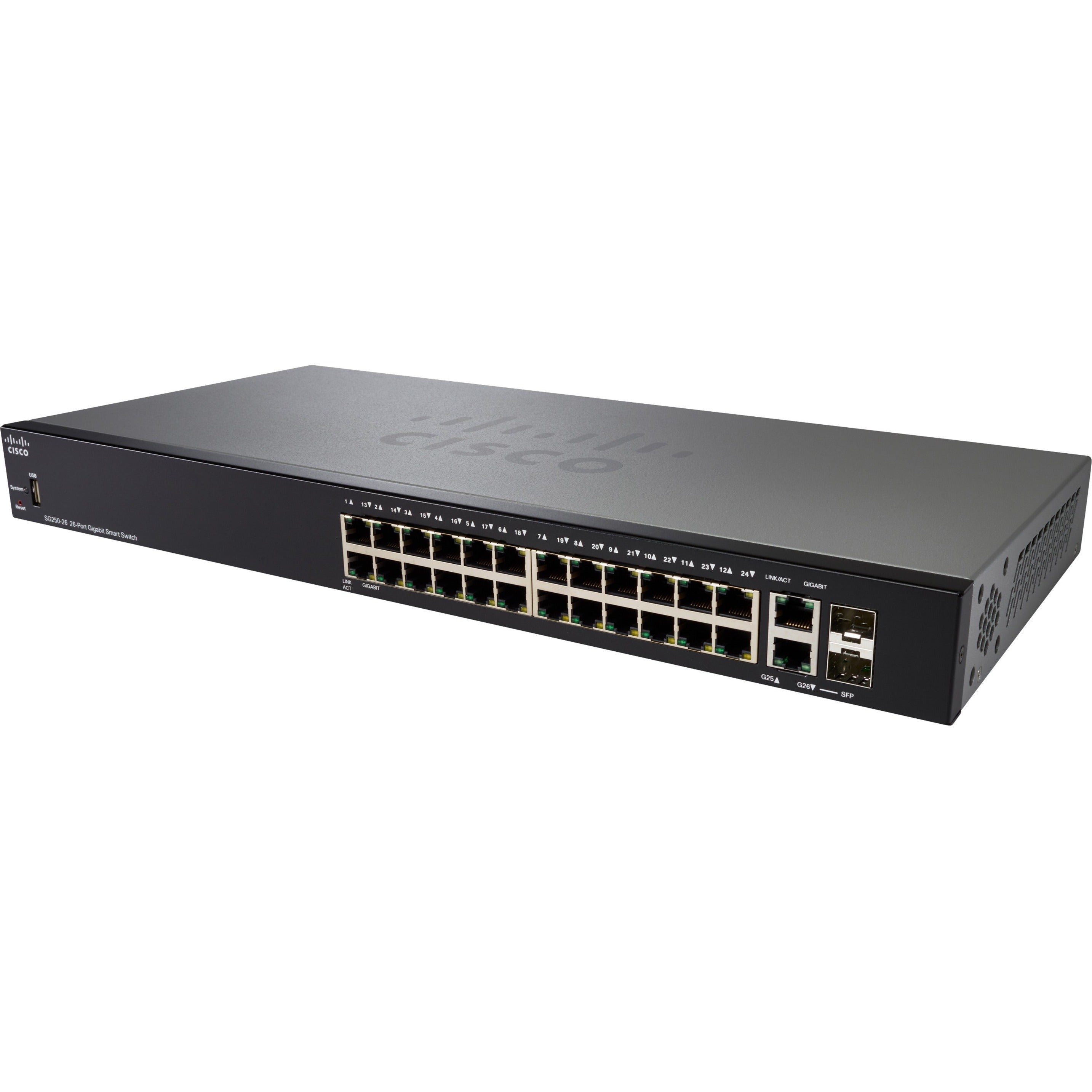 Cisco SG250-26P 26-Port Gigabit PoE Smart Switch (SG250-26P-K9-NA)