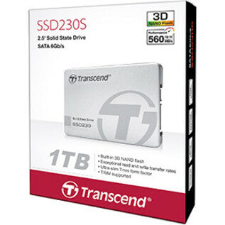 TRANSCEND SSD230S 1TB 3D 6,4cm 2,5 Zoll SATA3 TLC Aluminum case (TS1TSSD230S)