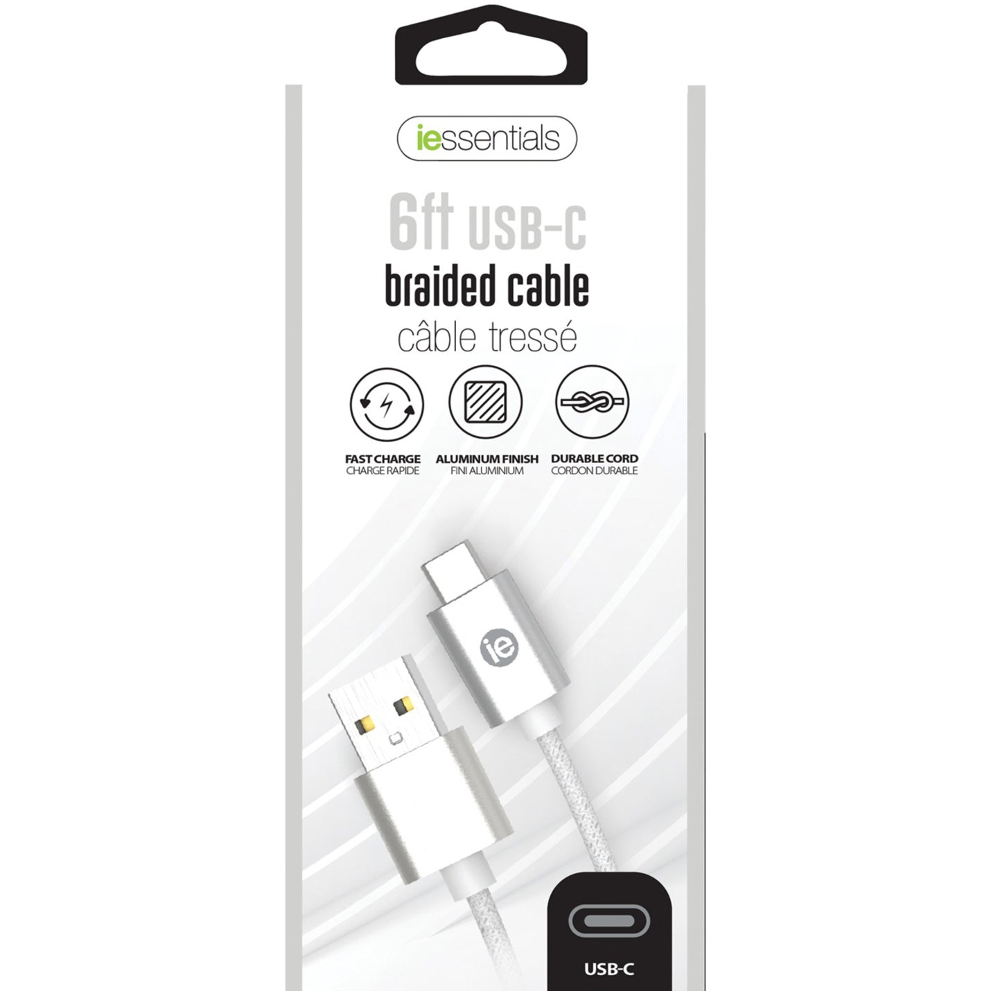 iEssentials USB/USB-C Data Transfer Cable (IEN-BC6C-WT)