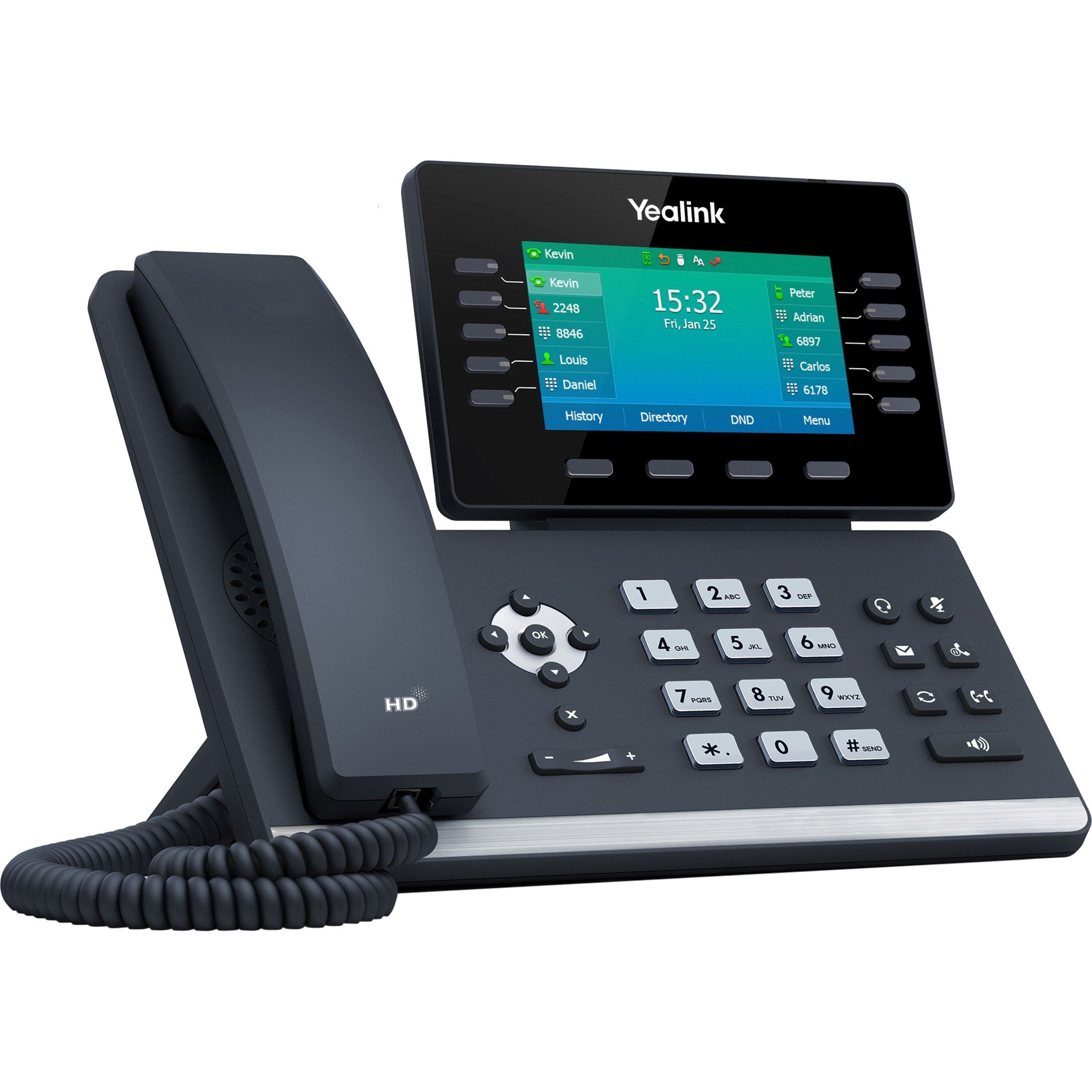 Yealink Prime Business Phone with 4.4in. color LCD Screen and built-in Bluetooth 4.2 (power supply not included) (SIP-T54W)