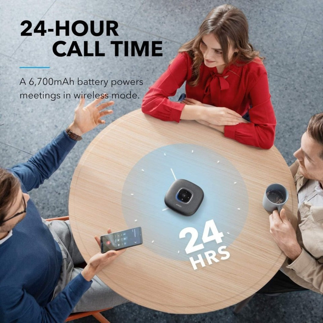 soundcore A3301Z11 PowerConf Speakerphone, Enhanced Voice Pickup, 24 Hour Call Time, Bluetooth 5, USB C Connection, PowerIQ Technology