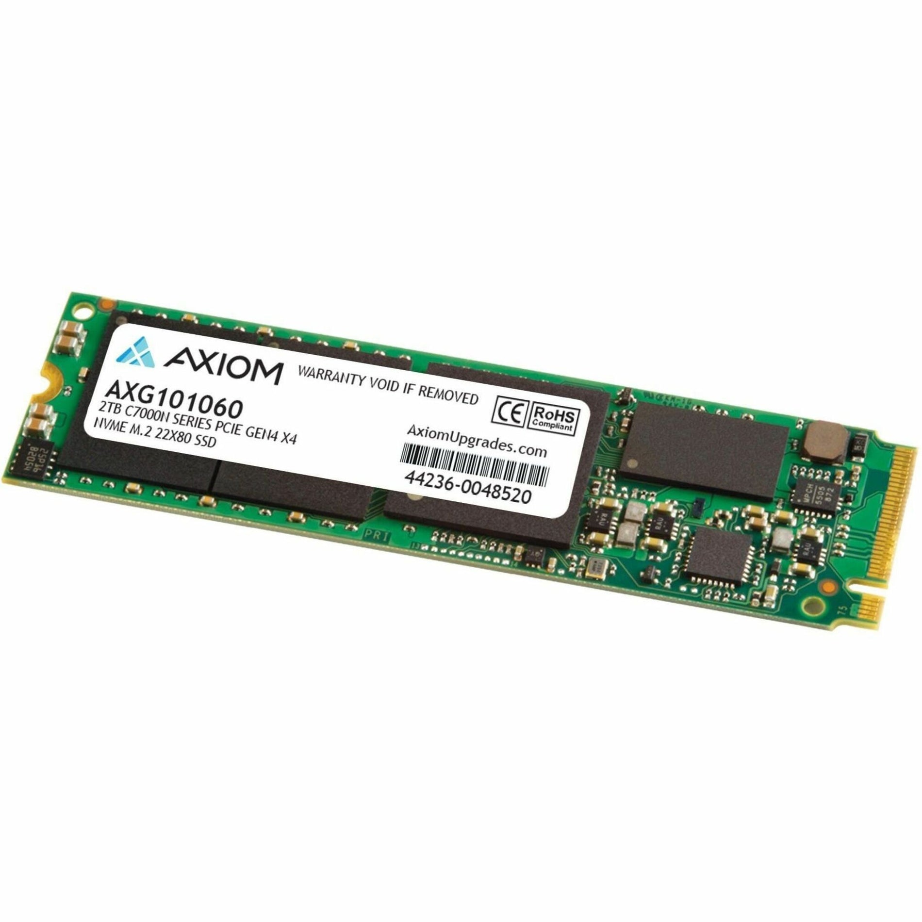 Axiom AXG101060 2TB C7000n Series PCIe Gen4x4 NVMe M.2 TLC SSD, TAA Compliant