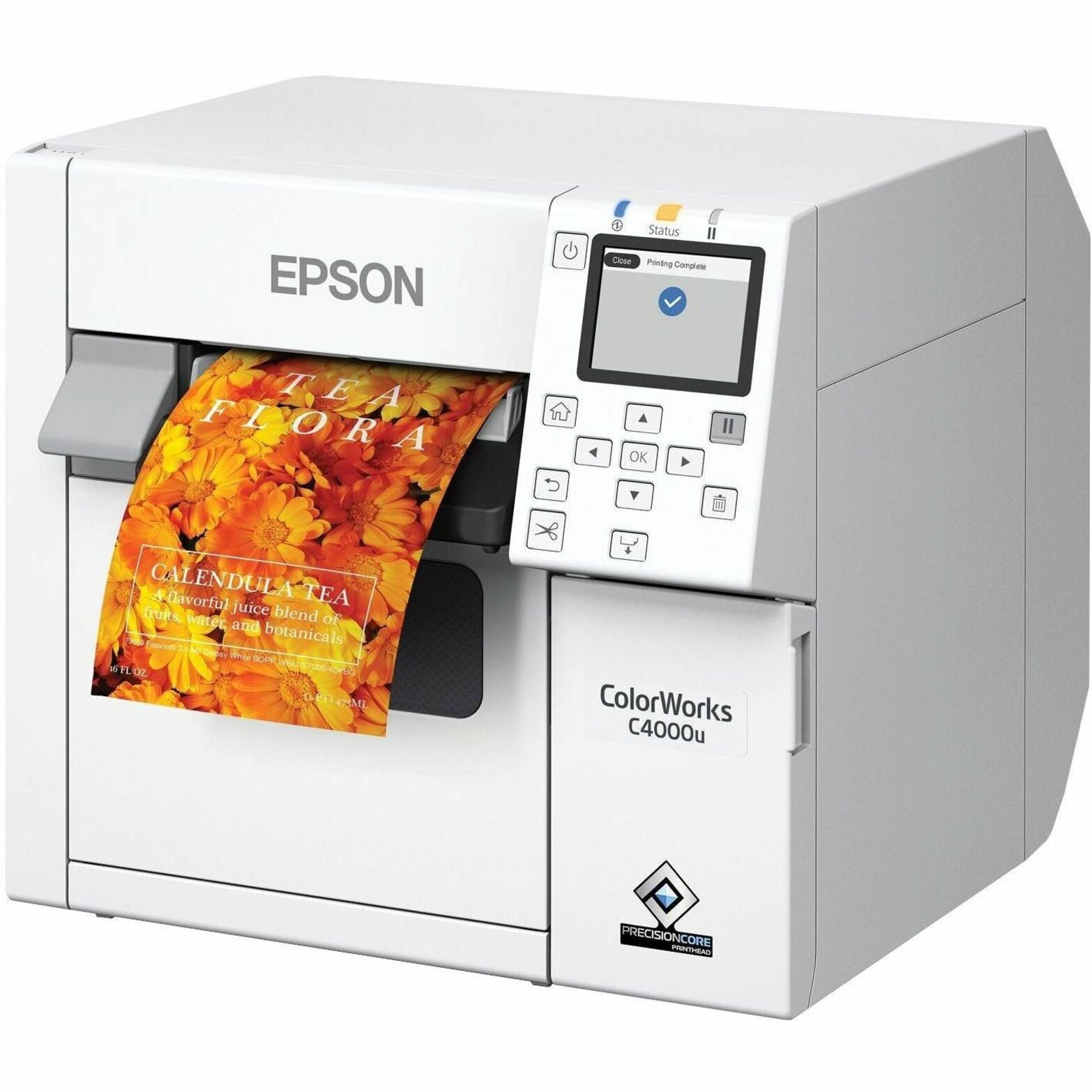 Epson ColorWorks CW-C4000 Desktop Inkjet Printer - Color - Label Print - Gigabit Ethernet - USB - USB Host - With Cutter (C31CK03A9991)