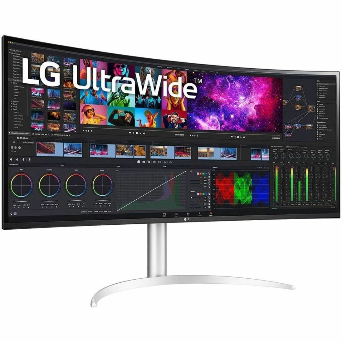 LG 40BP95C-W 40" Dual Quad HD (DQHD) LCD Monitor - 21:9, HDR10, Picture by Picture, OnScreen Control