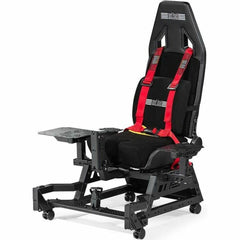 Next Level Racing Flight Seat Pro Simulation Cockpit, PU Leather Gaming Chair, Adjustable Height & Angle, Ergonomic Design with Lumbar Support, Lockable Casters, 330lb Capacity - NLR-S033 (1 Year Warranty)